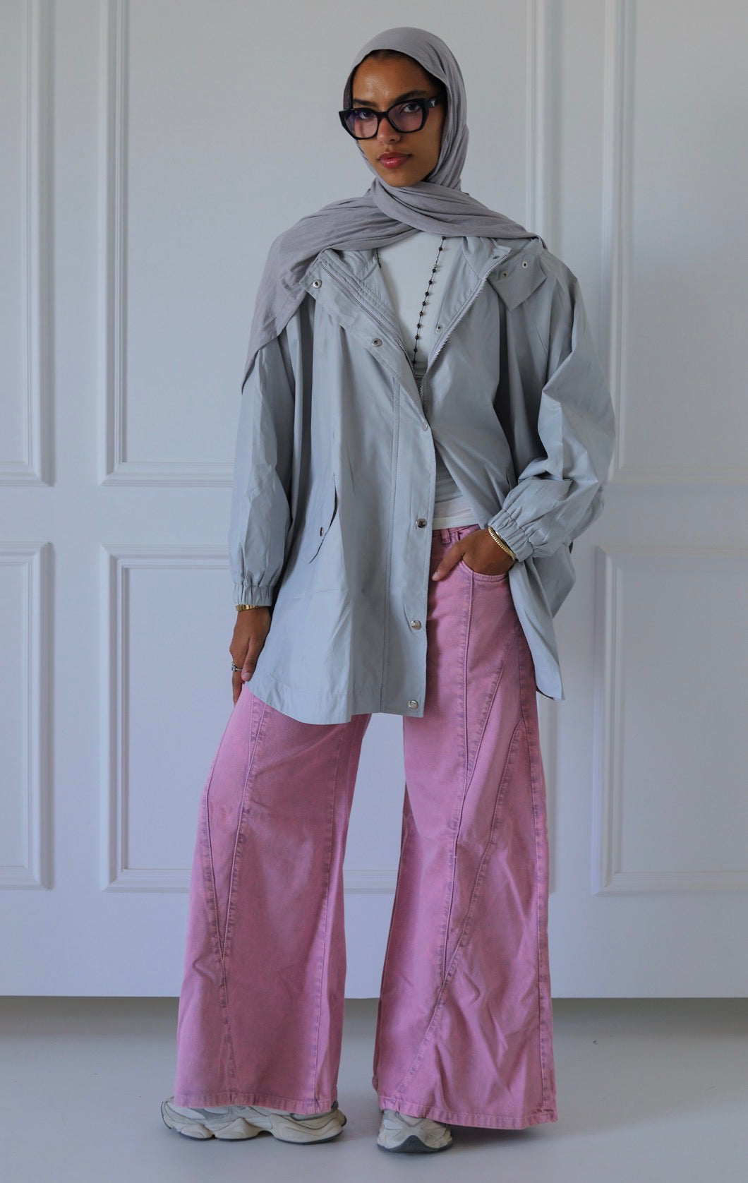 Zendaya Extra Wide Pants — Blush Pink
