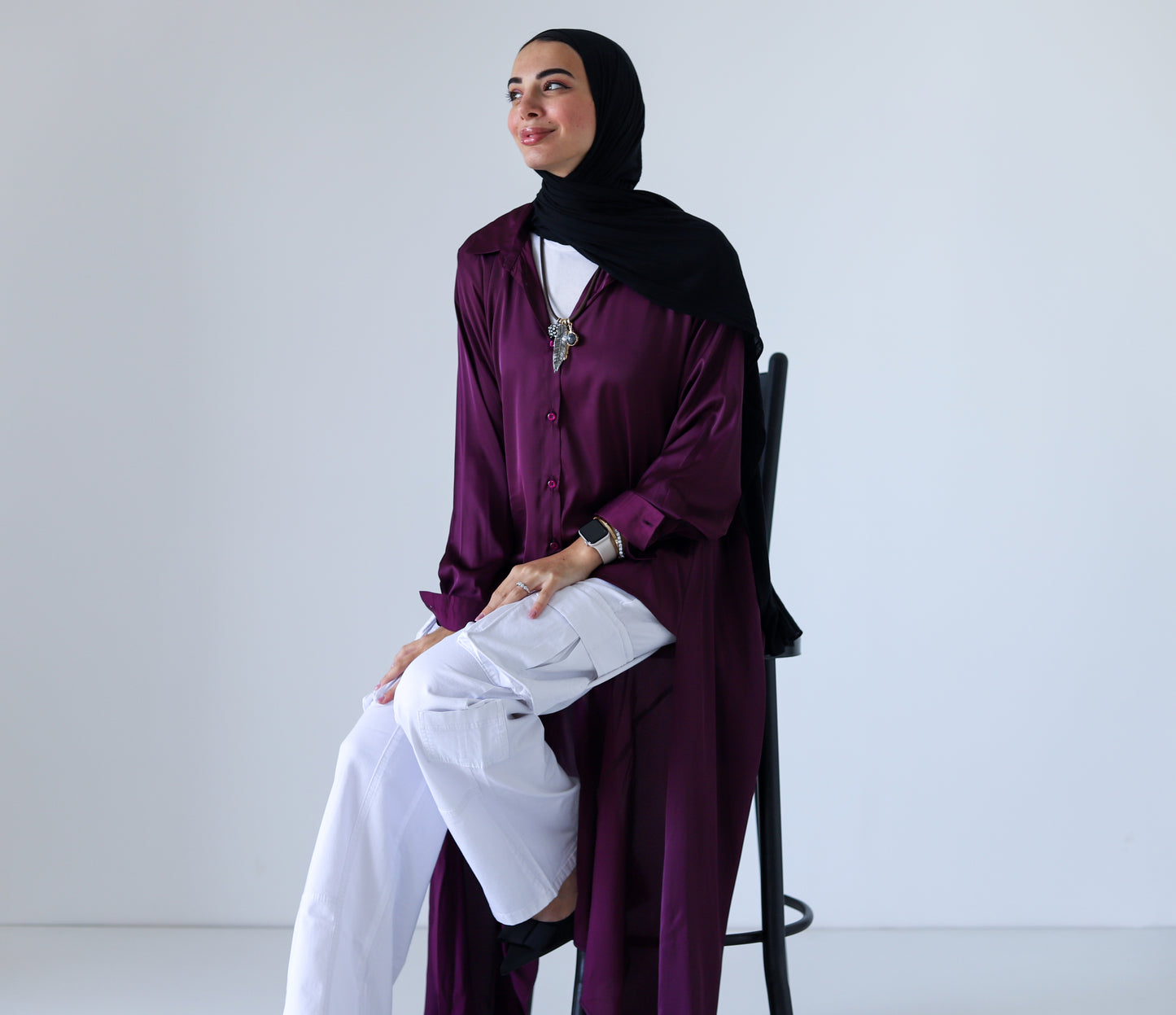 Asymmetric Shirt — Purple