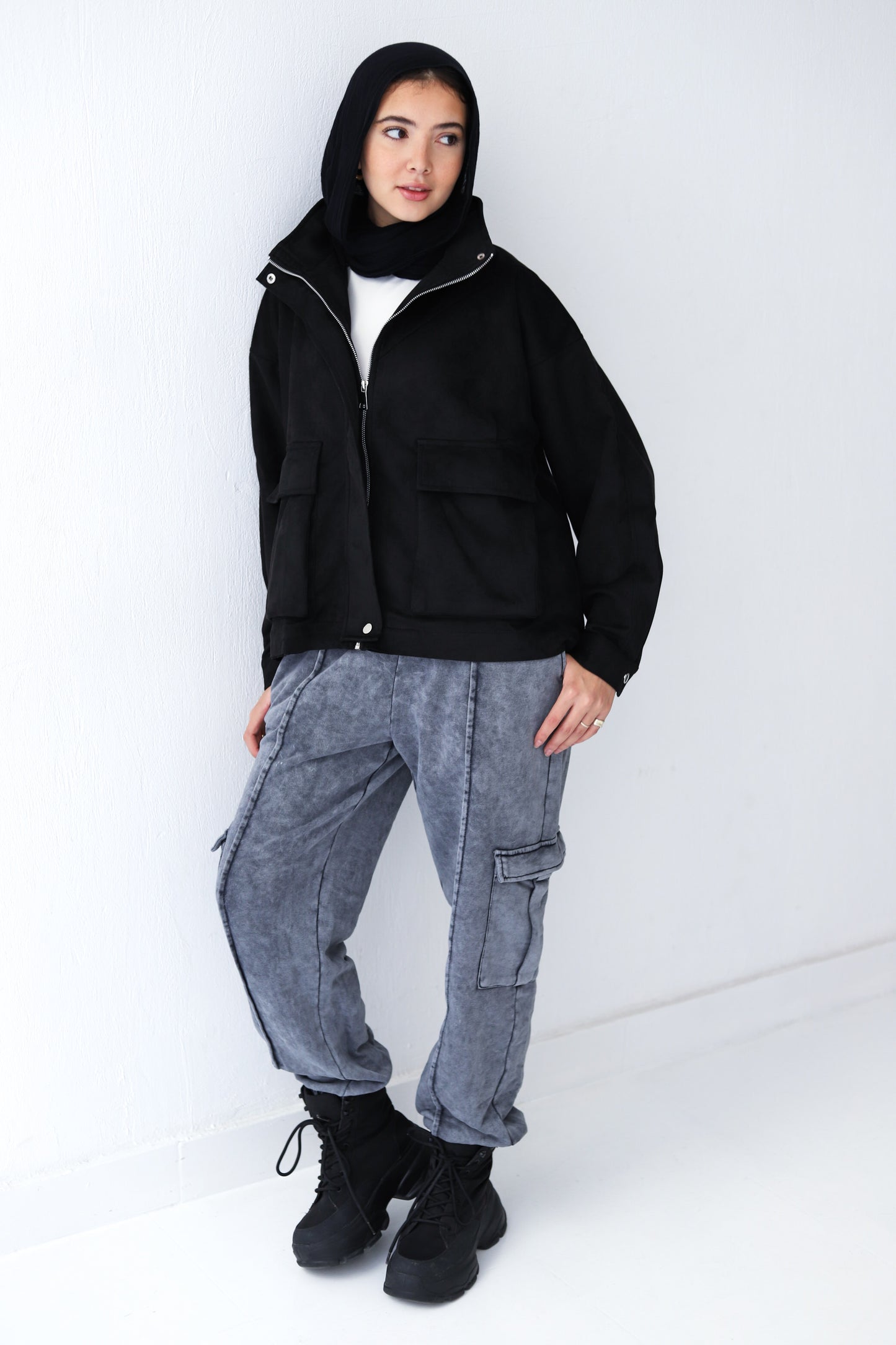 All Around Suede Jacket – Black