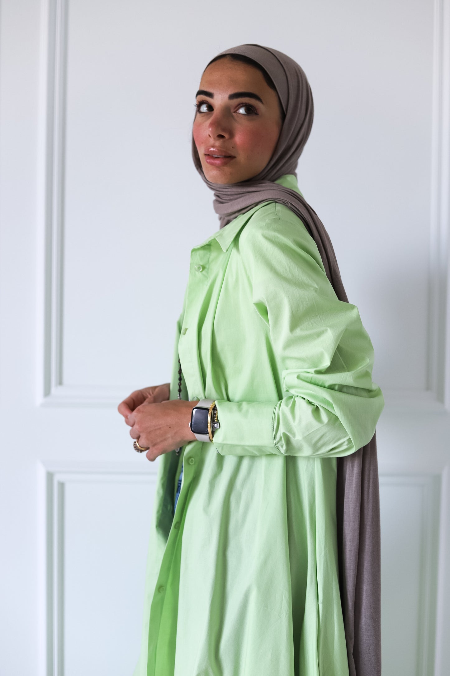 Flowy Long Shirt — Mint Green