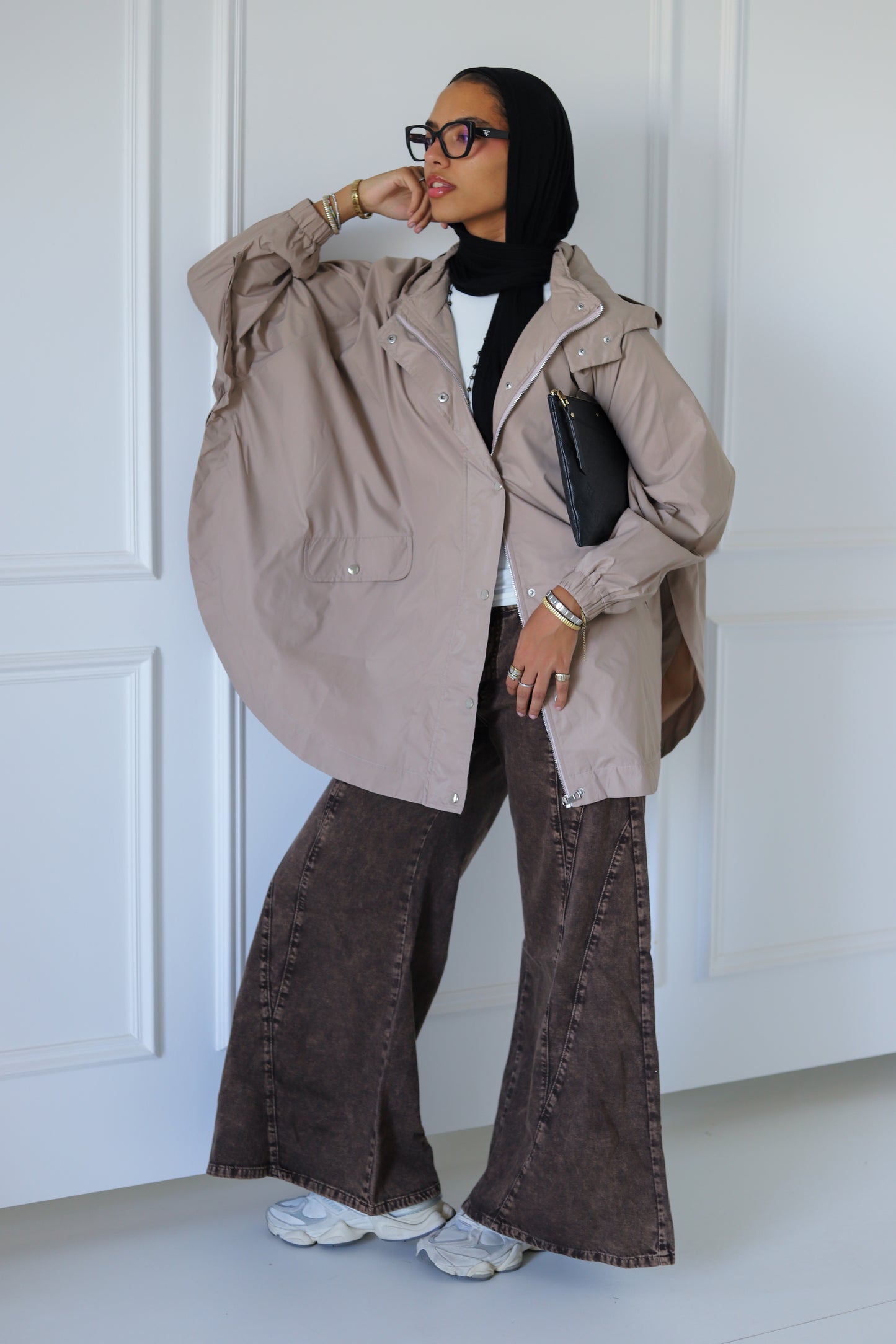 Zendaya Extra Wide Pants — Brown