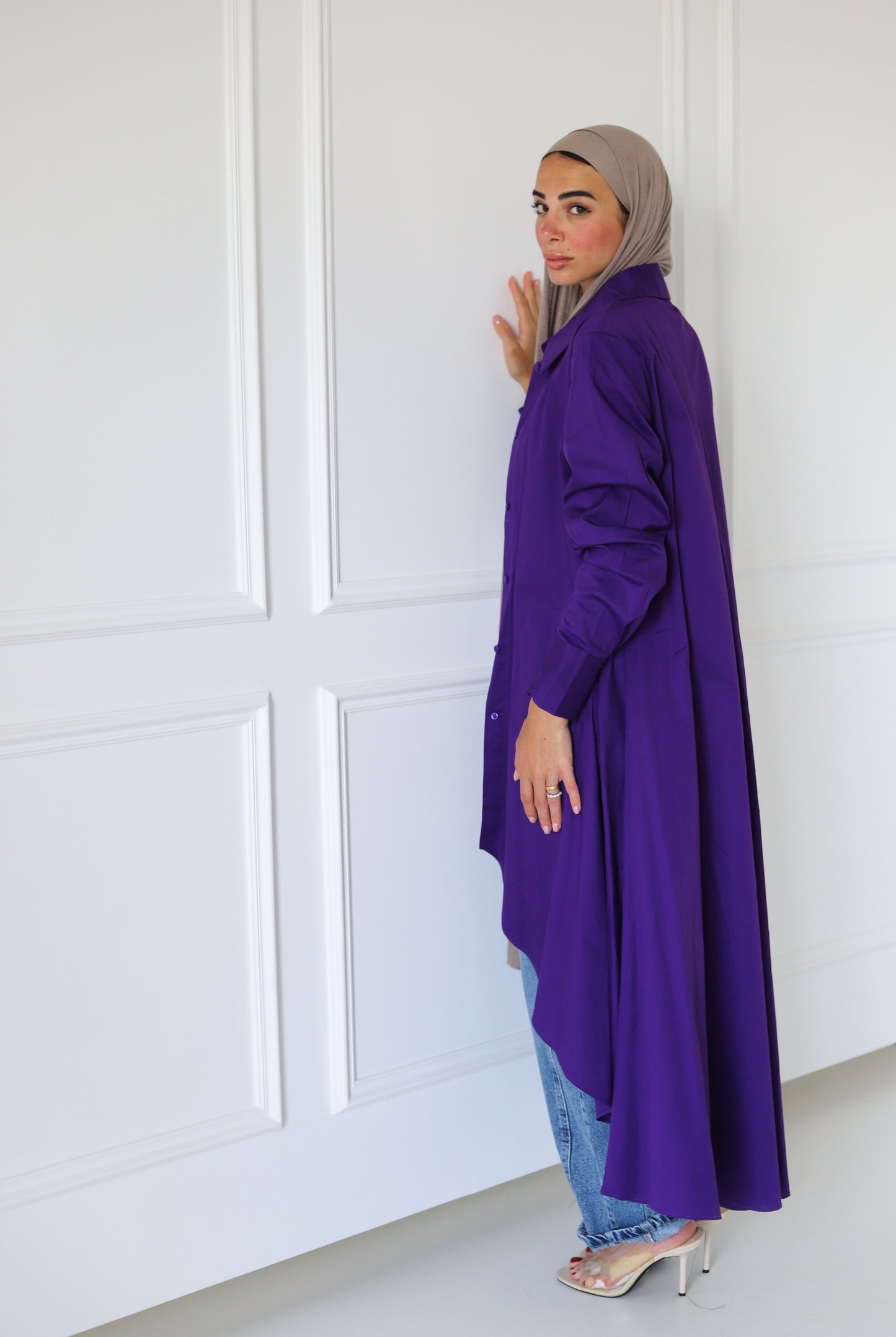 Flowy Long Shirt — Purple