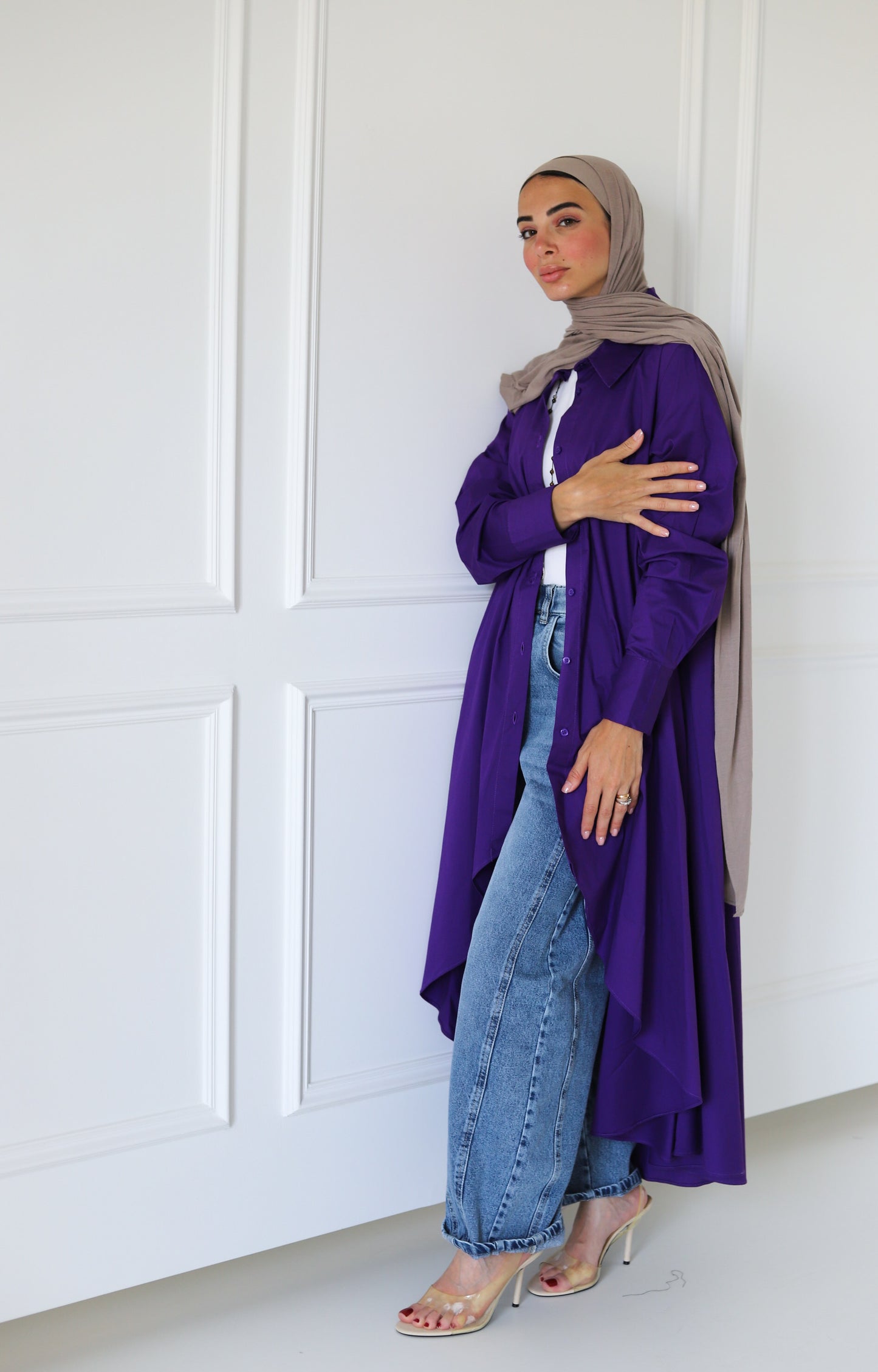 Flowy Long Shirt — Purple