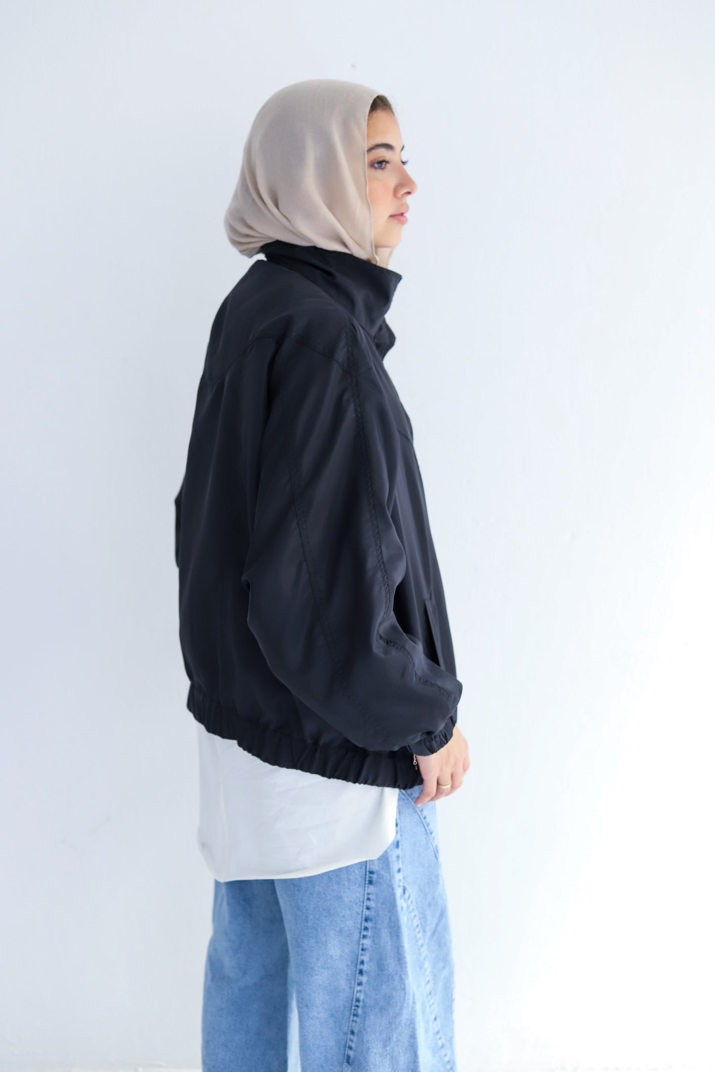 Huggie Waterproof Jacket – Black