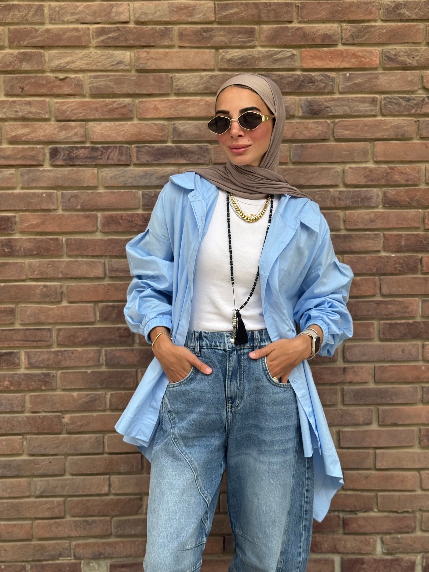 Wiggly Shirt — Baby Blue