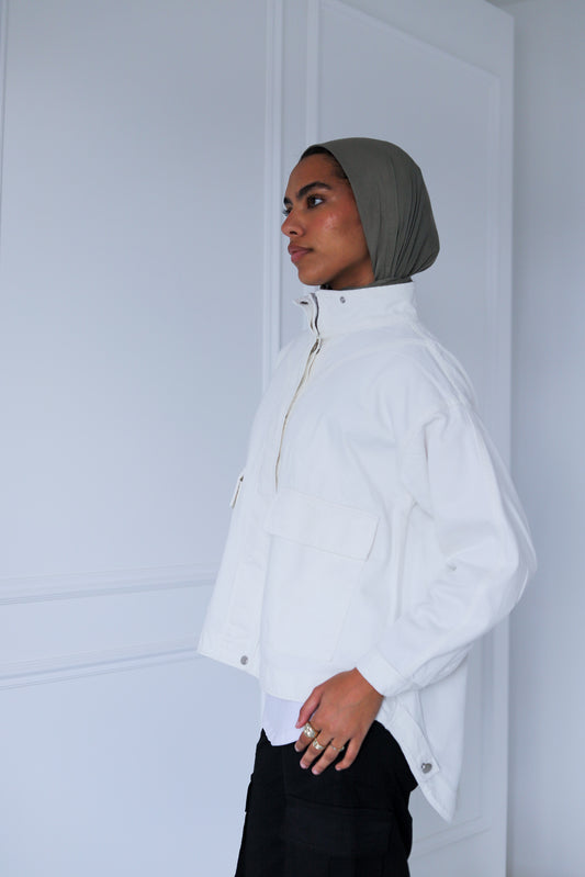 Casual Cruiser Denim Jacket — Offwhite