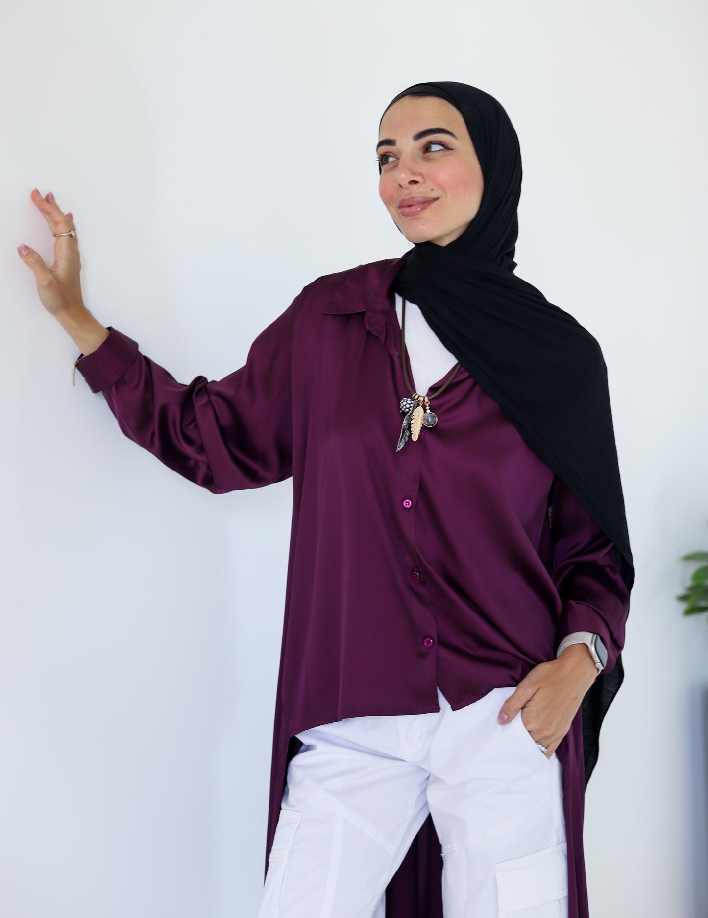 Asymmetric Shirt — Purple
