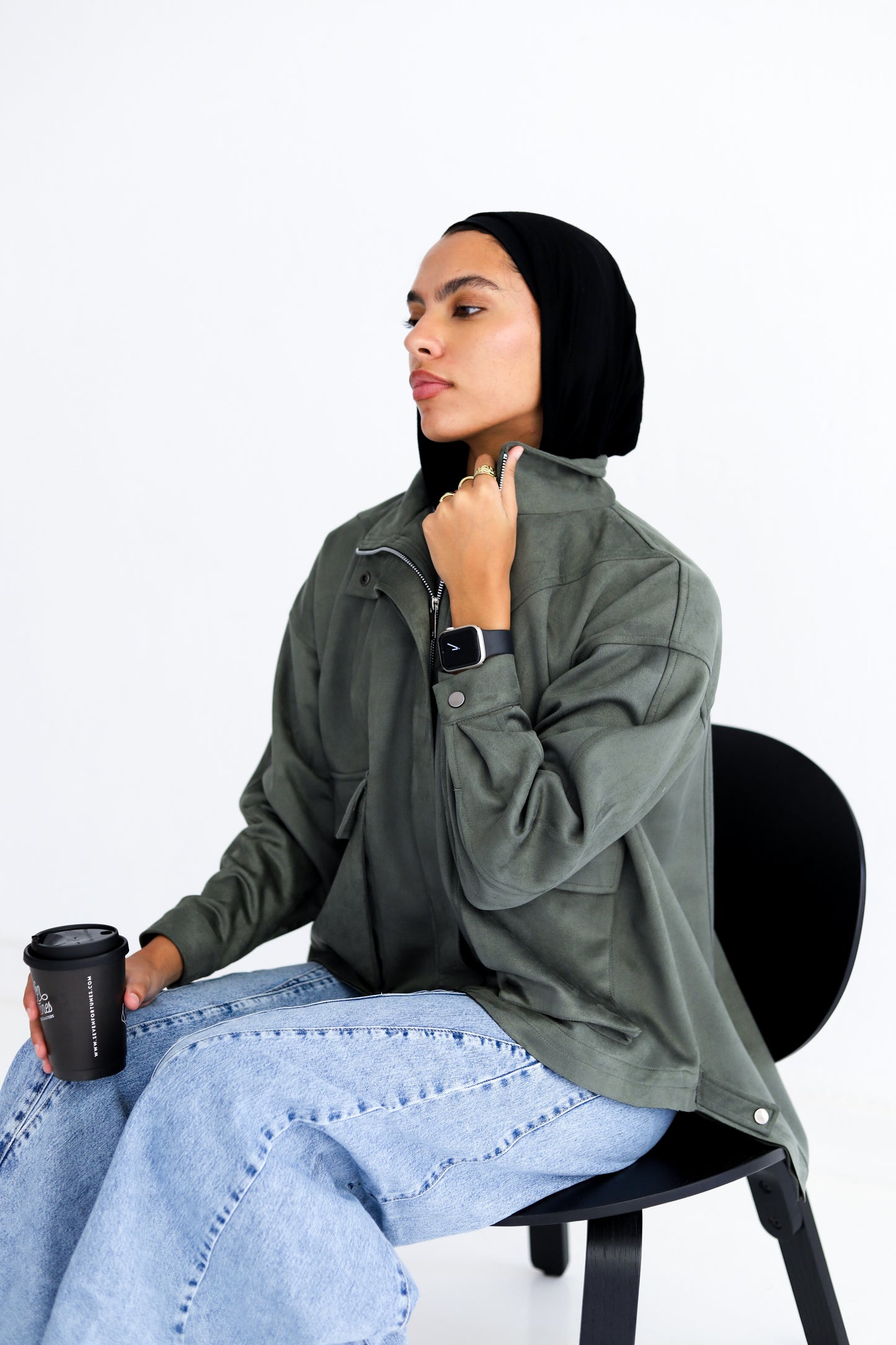 All Around Suede Jacket – Olive