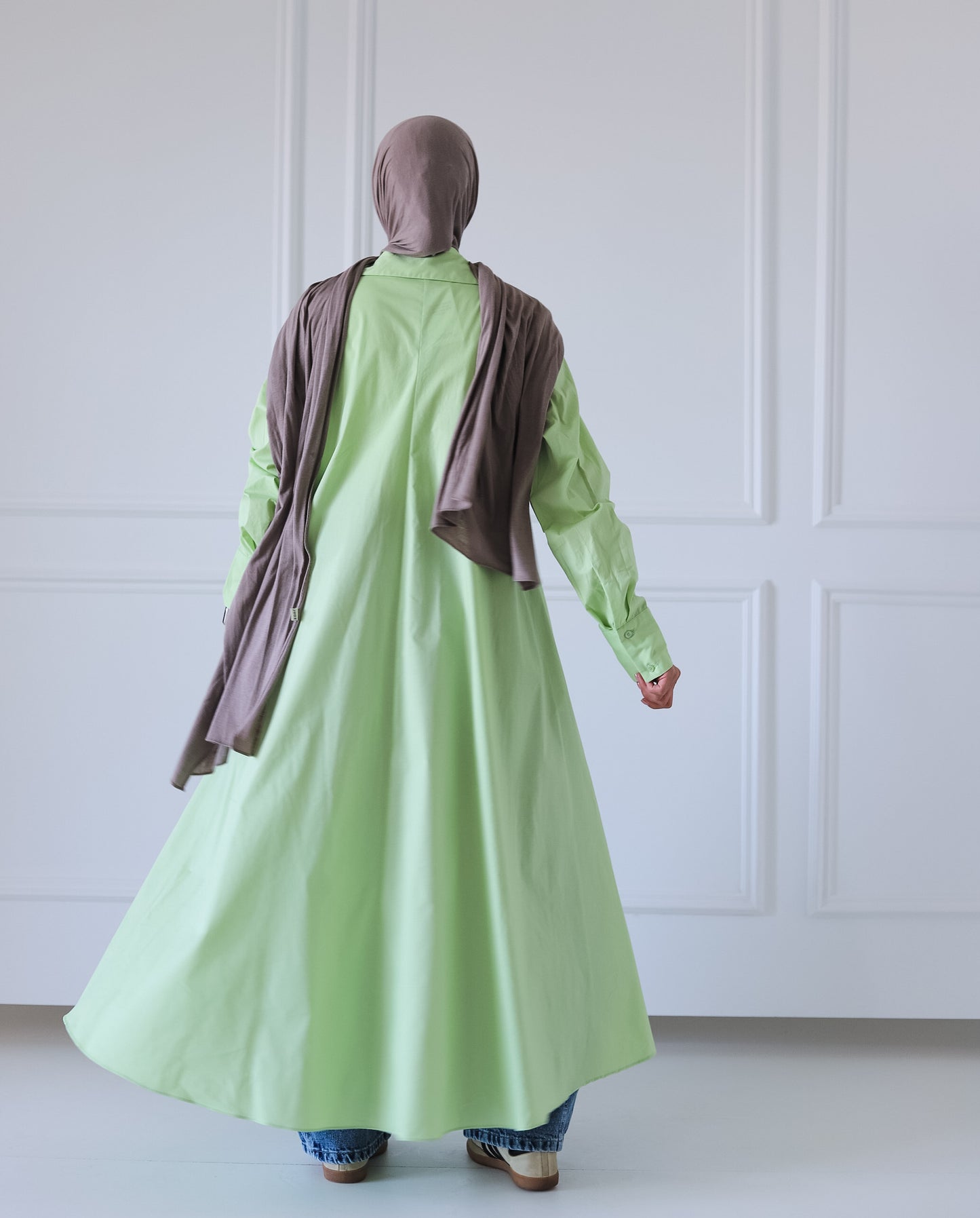 Flowy Long Shirt — Mint Green