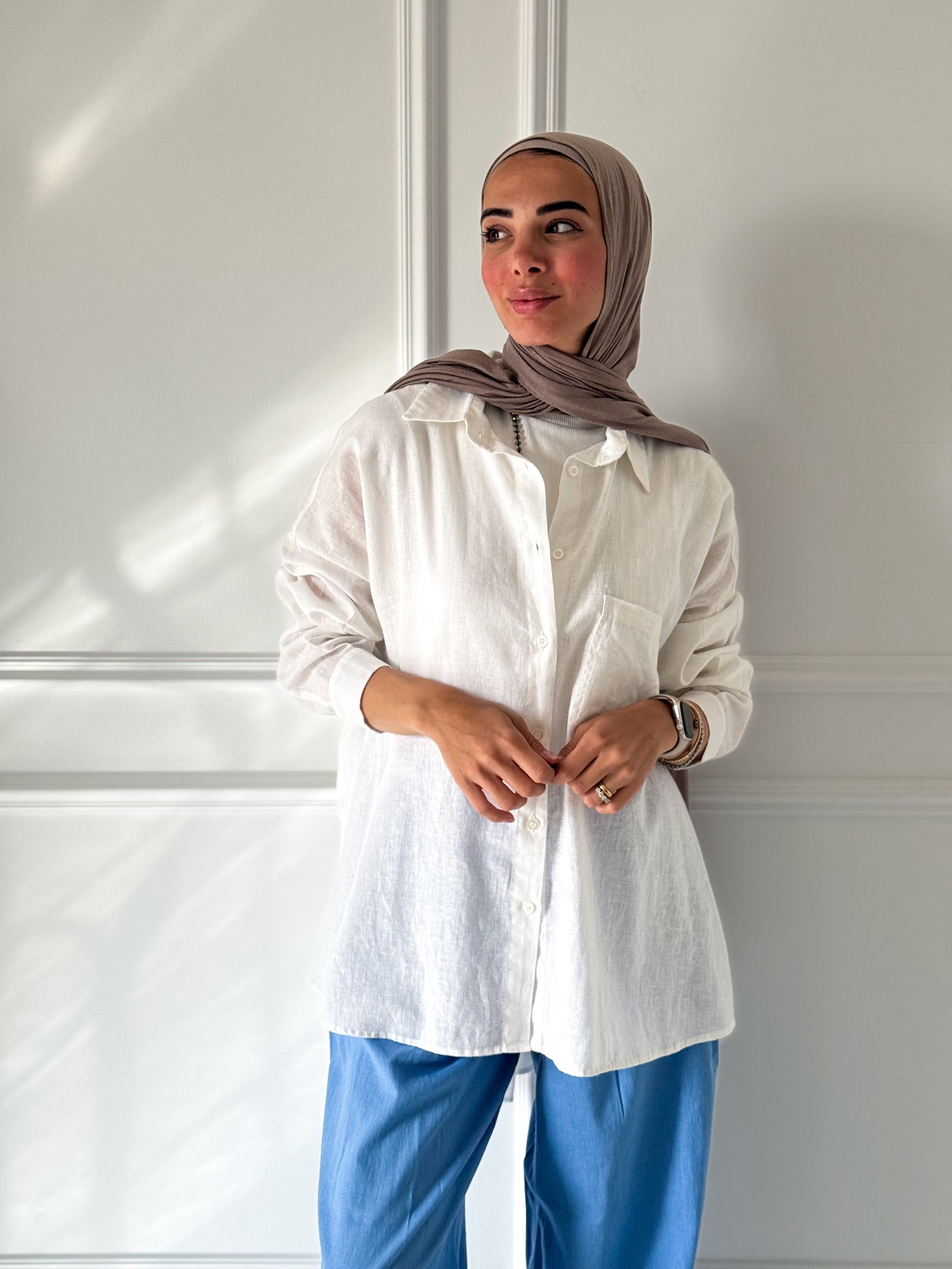 Sufeya Linen Shirt — Offwhite