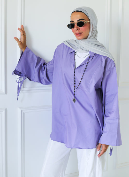 Ribbon Shirt — Lilac