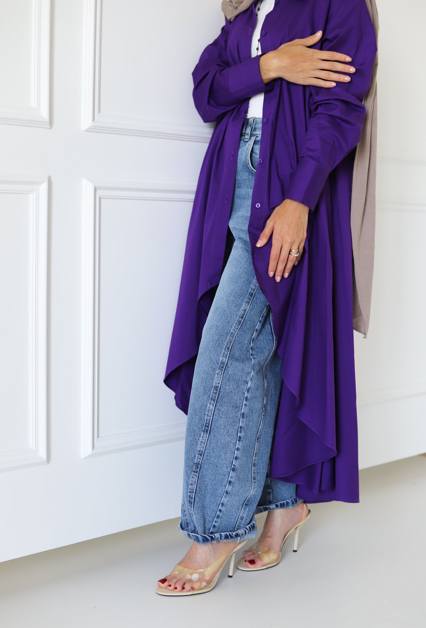 Flowy Long Shirt — Purple