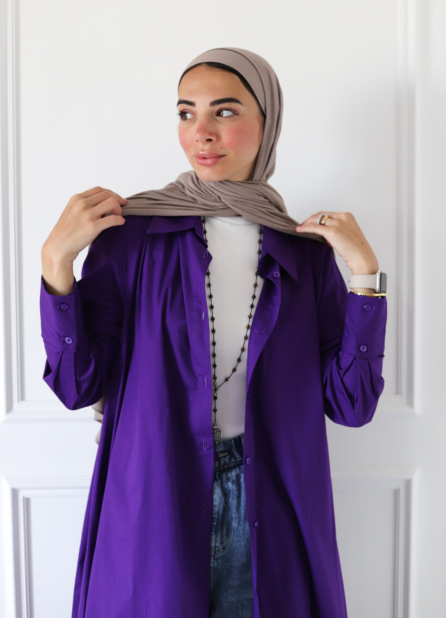 Flowy Long Shirt — Purple