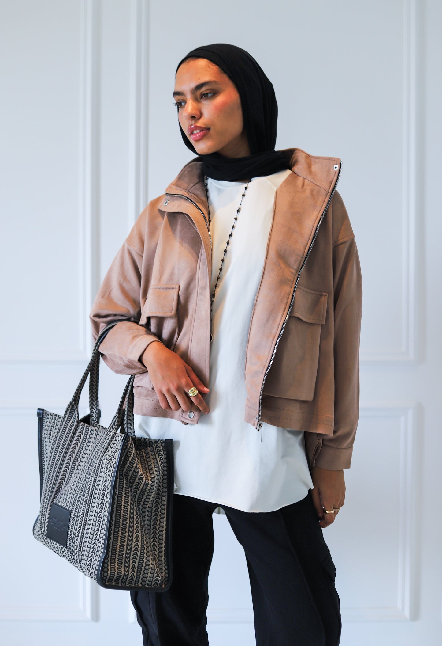 All Around Suede Jacket – Beige