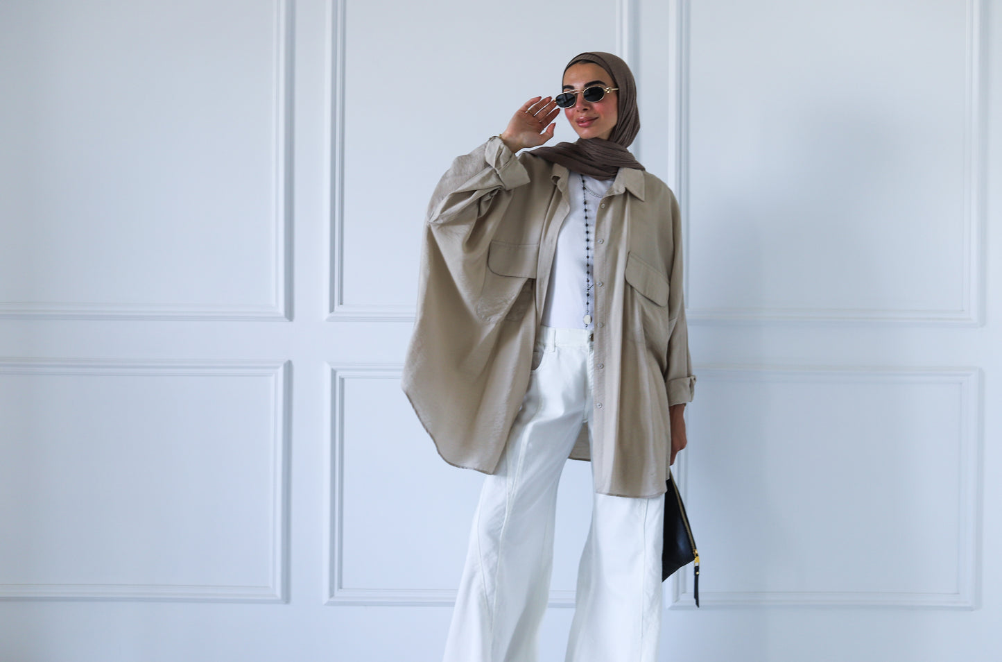 Street-style Shirt — Beige