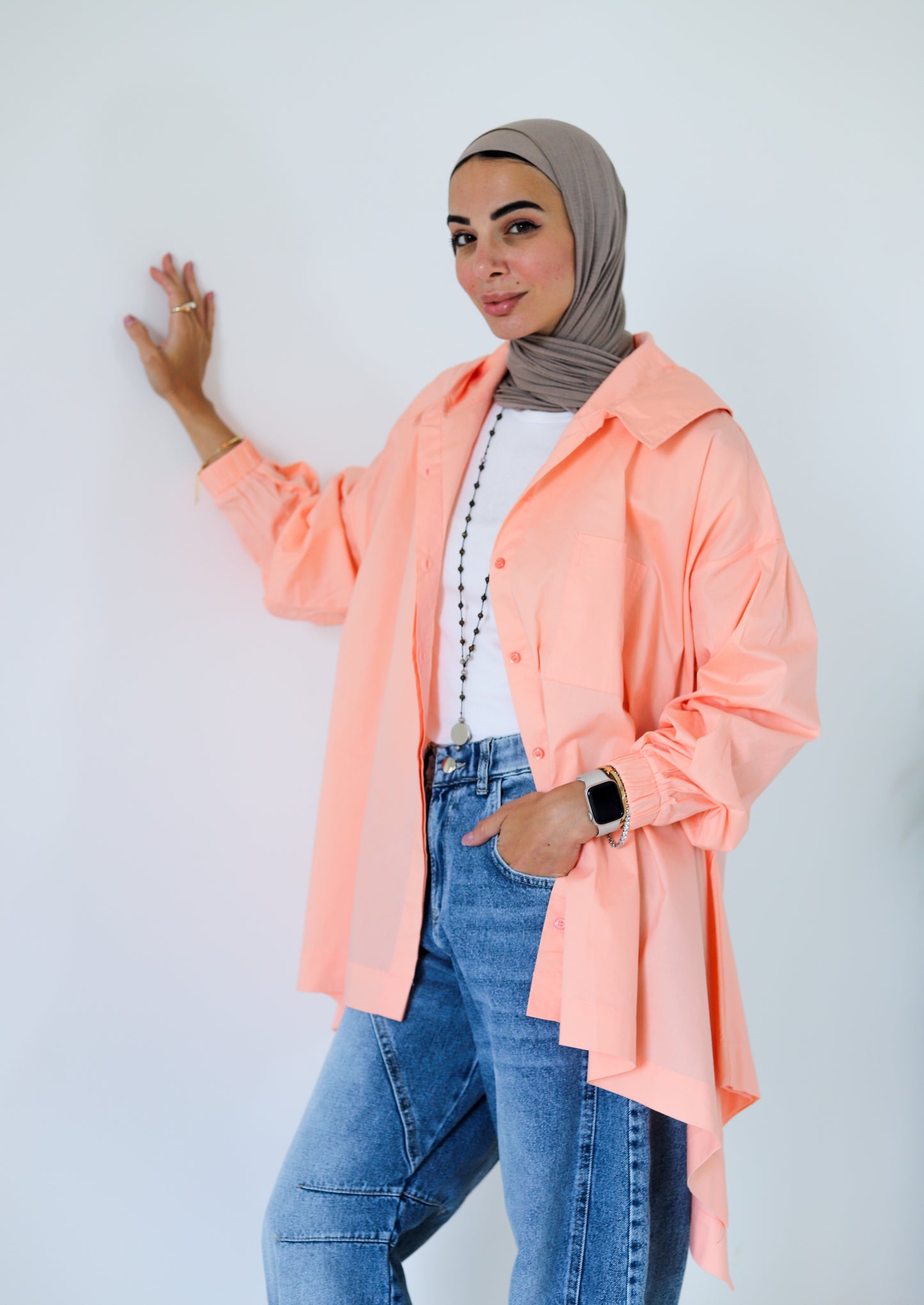 Wiggly Shirt — Salmon Pink