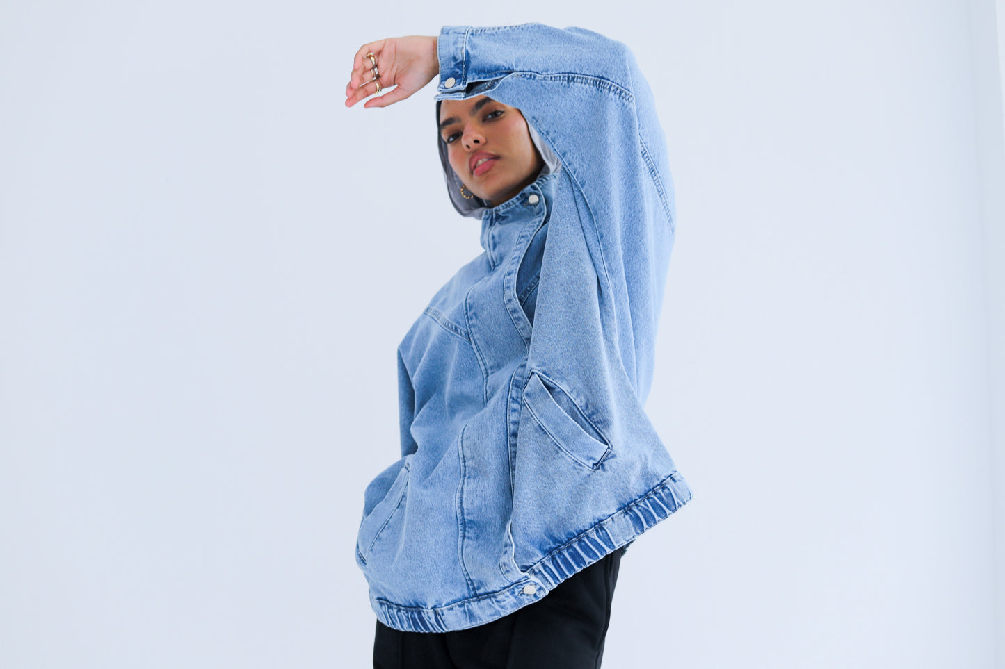 Huggie Denim Jacket — Blue
