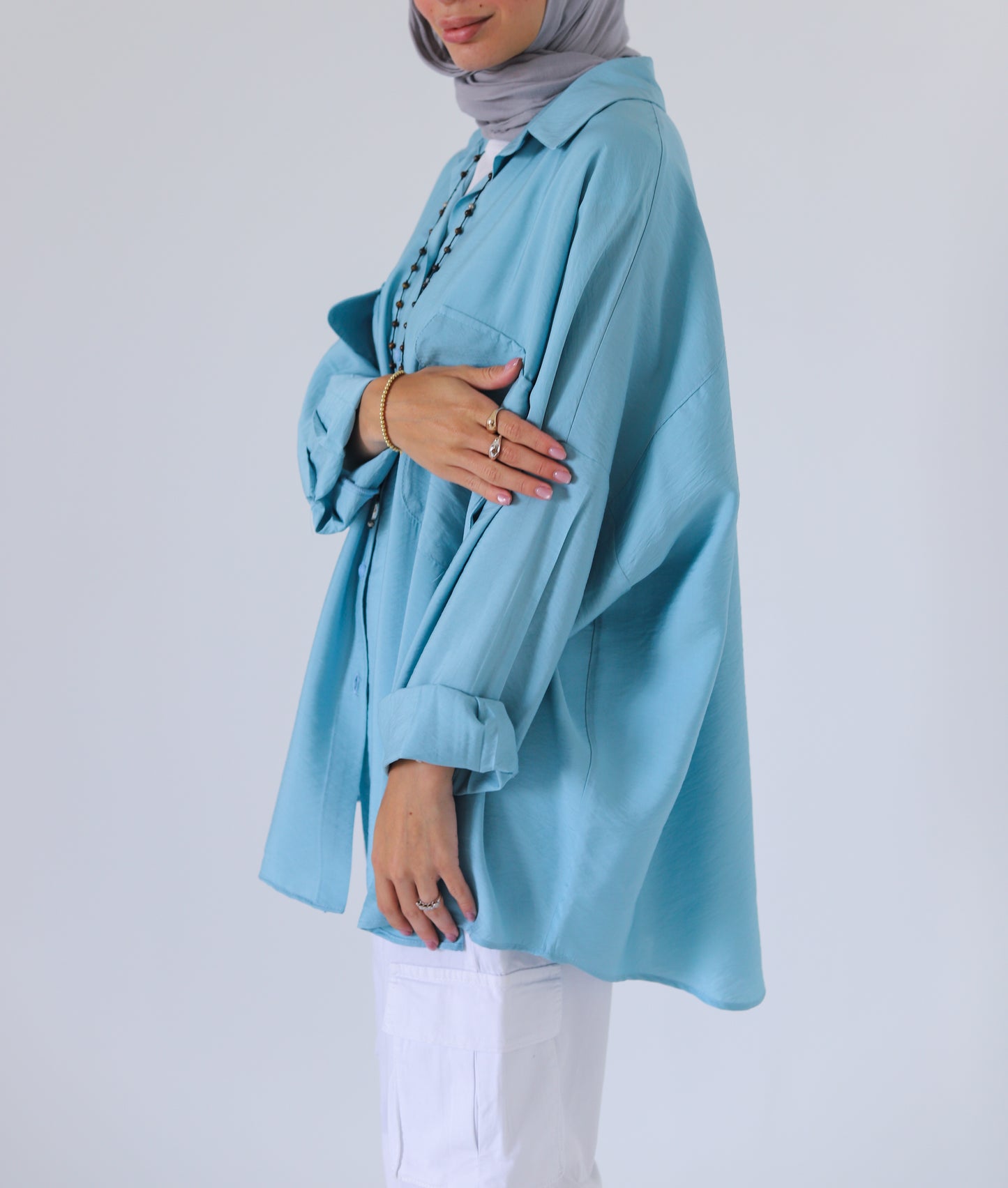 Street-style Shirt — Sky Blue