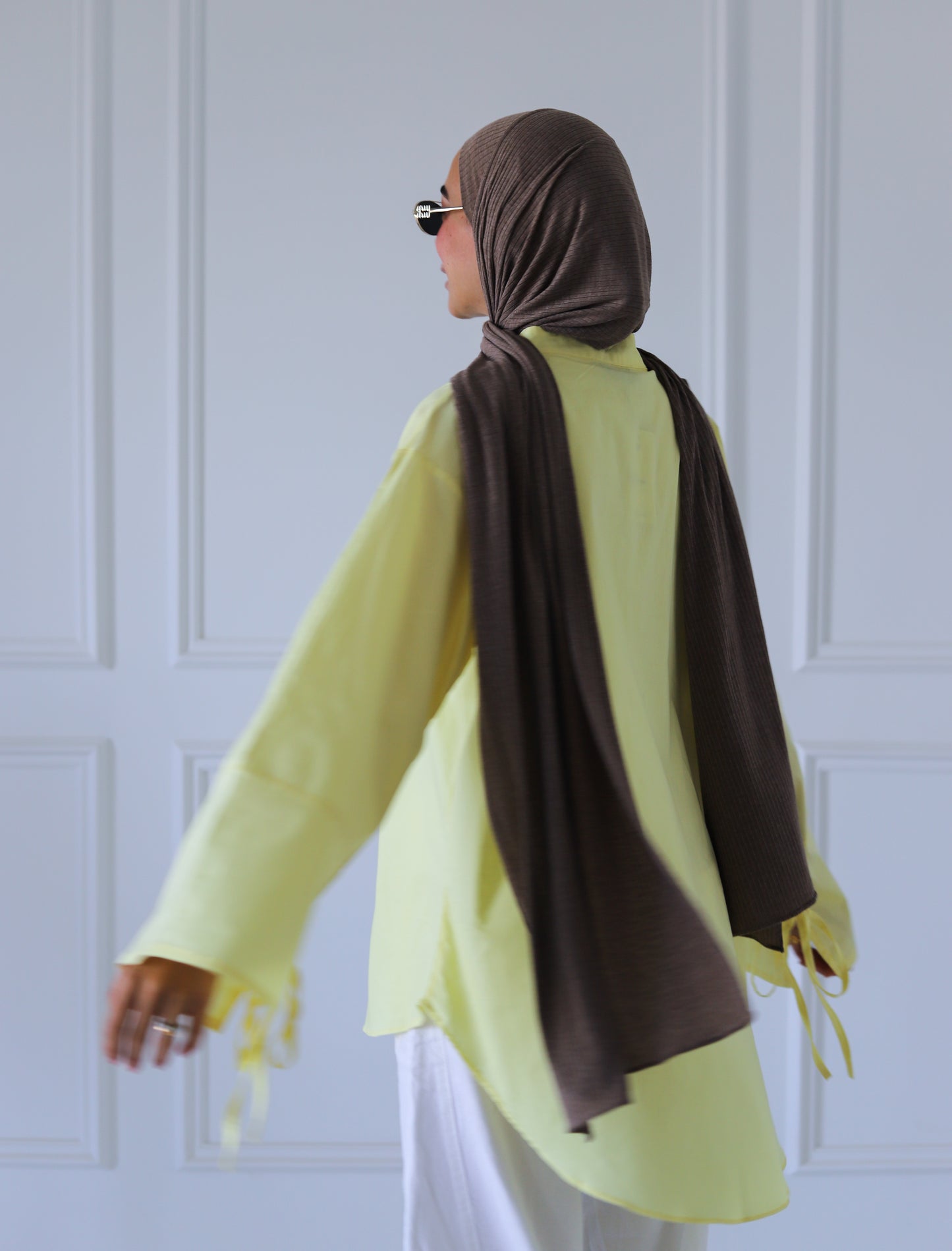 Ribbon Sleeves Shirt — Butter Yellow