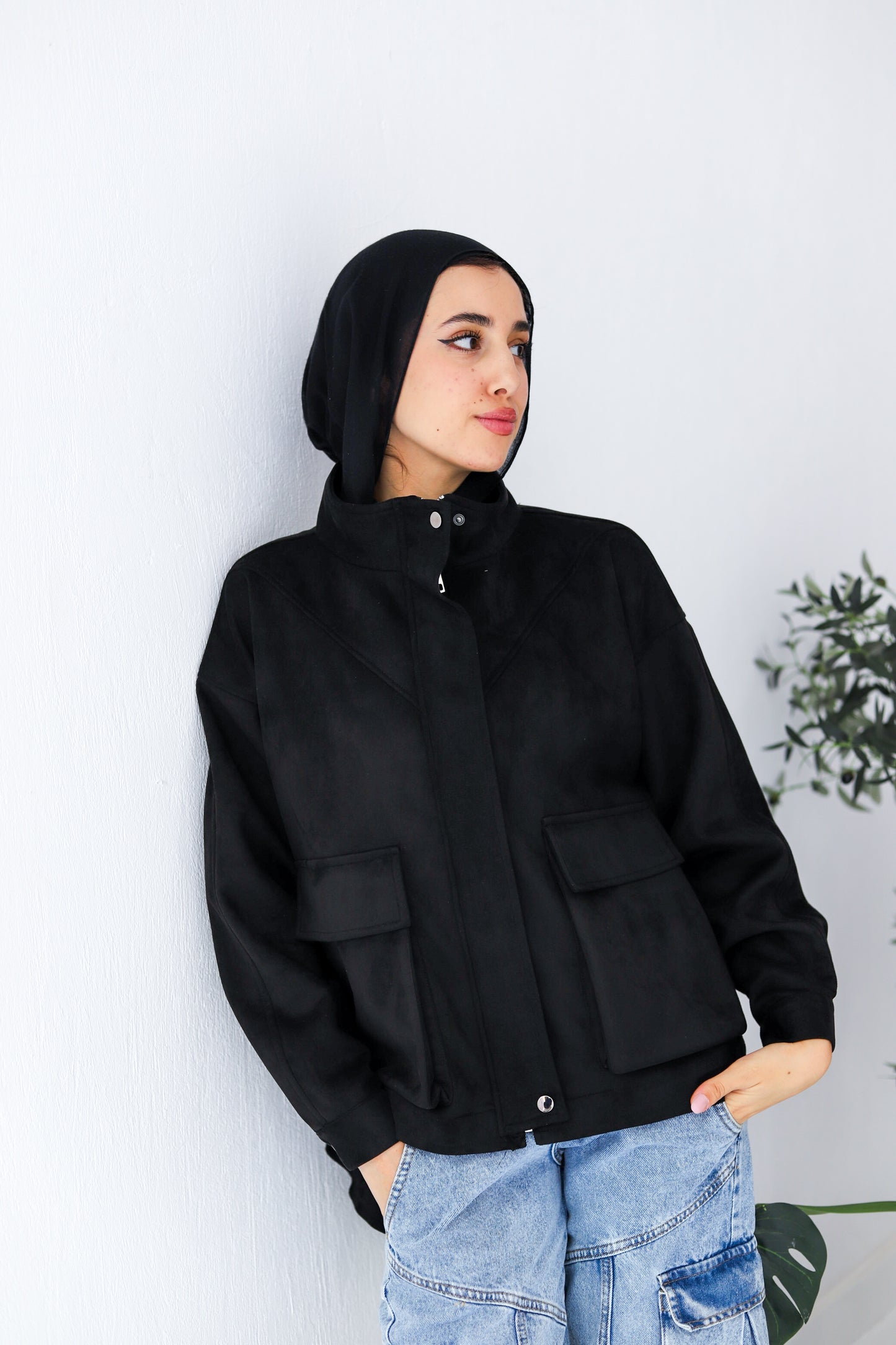 All Around Suede Jacket – Black