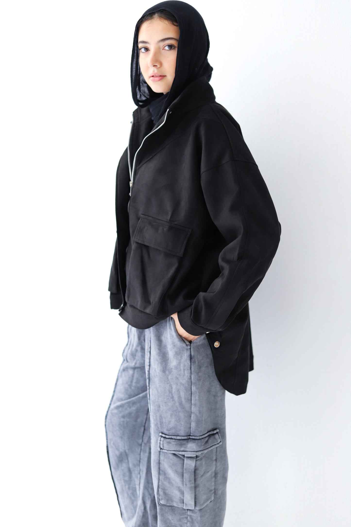 All Around Suede Jacket – Black