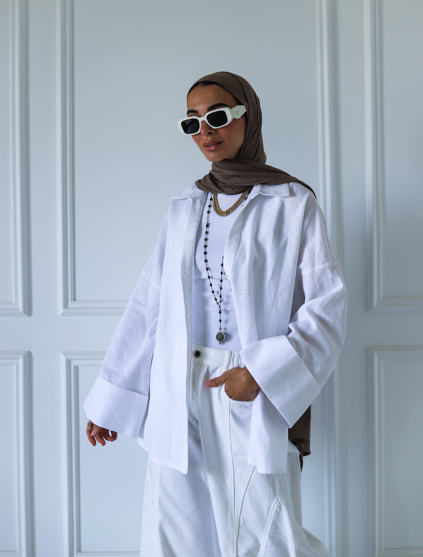 Luna Linen Shirt — Offwhite