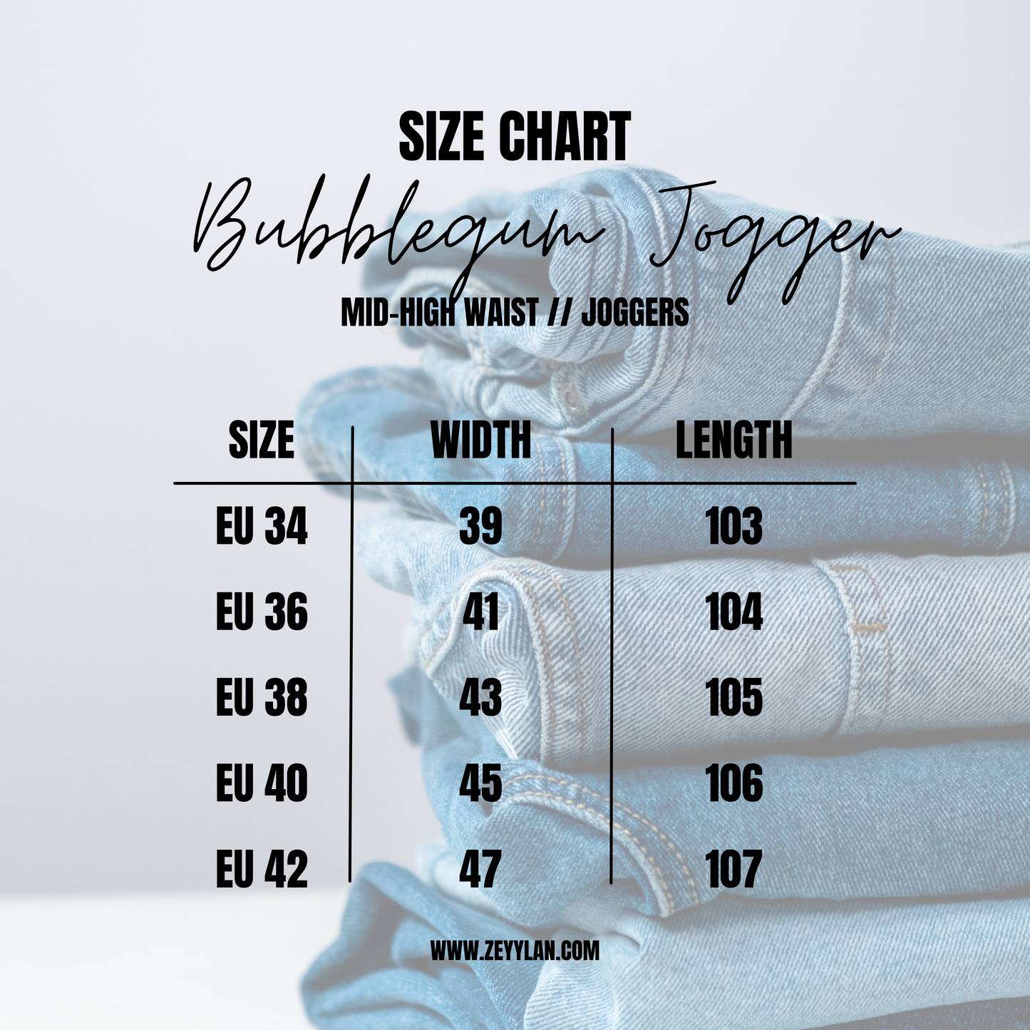 Bubblegum Denim Joggers