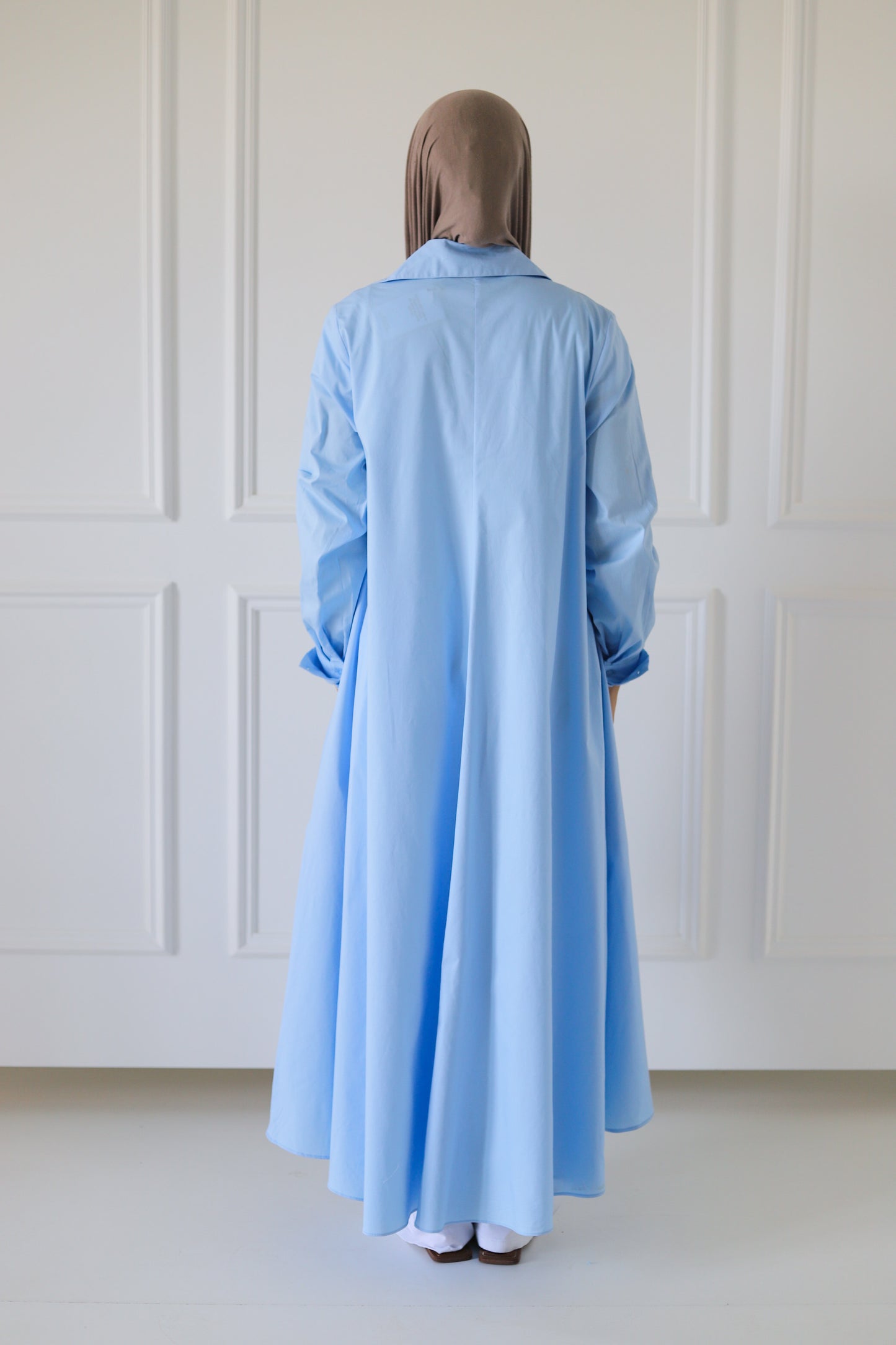 Flowy Long Shirt — Baby Blue