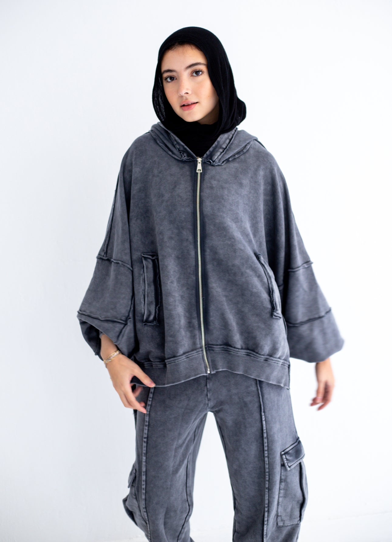 Everyday Zipper Set — Washed Grey