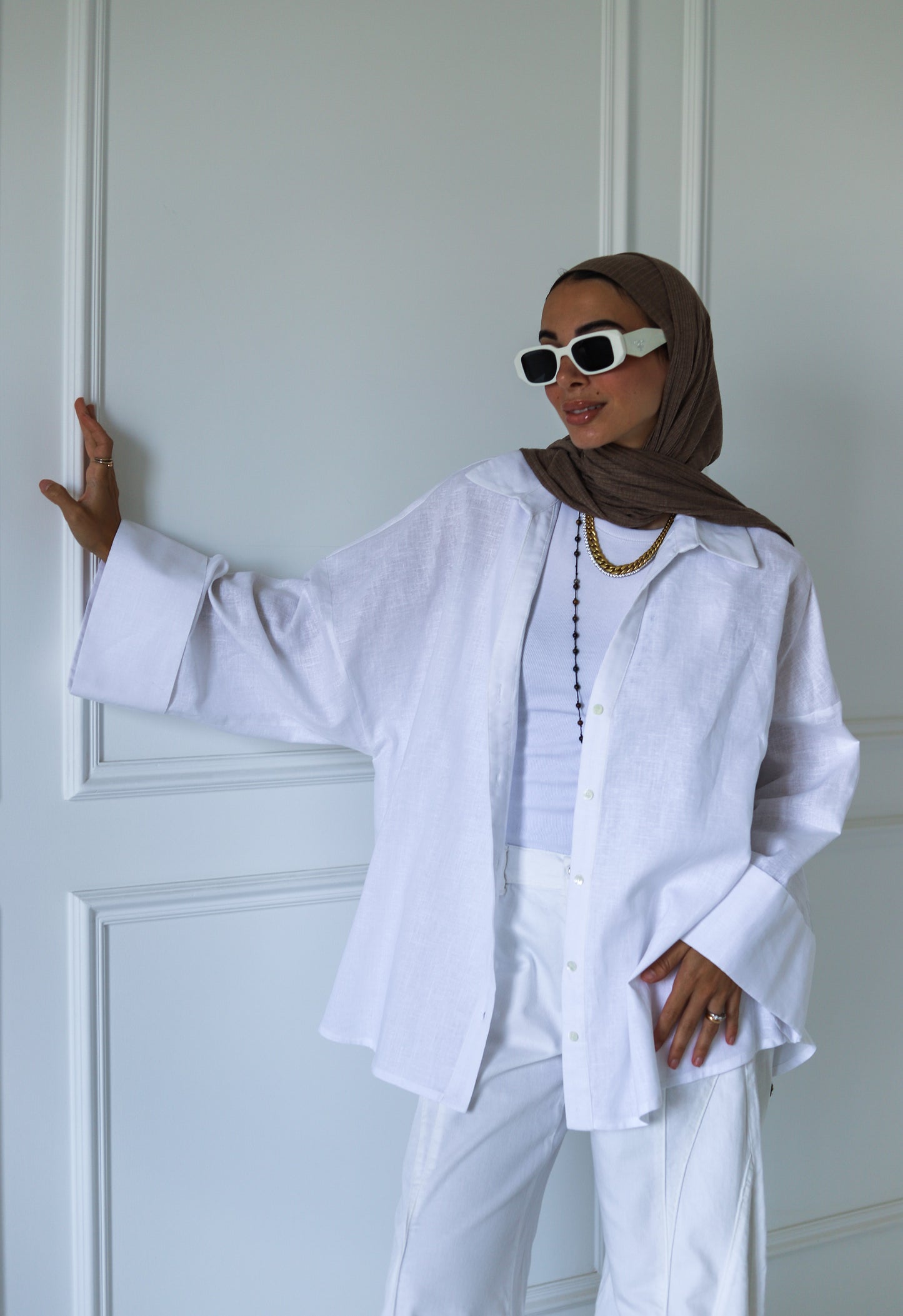 Luna Linen Shirt — Offwhite