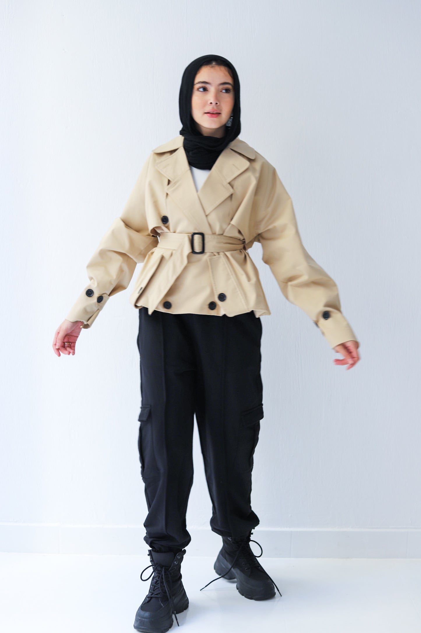 Keeper Trench Jacket — Light Beige