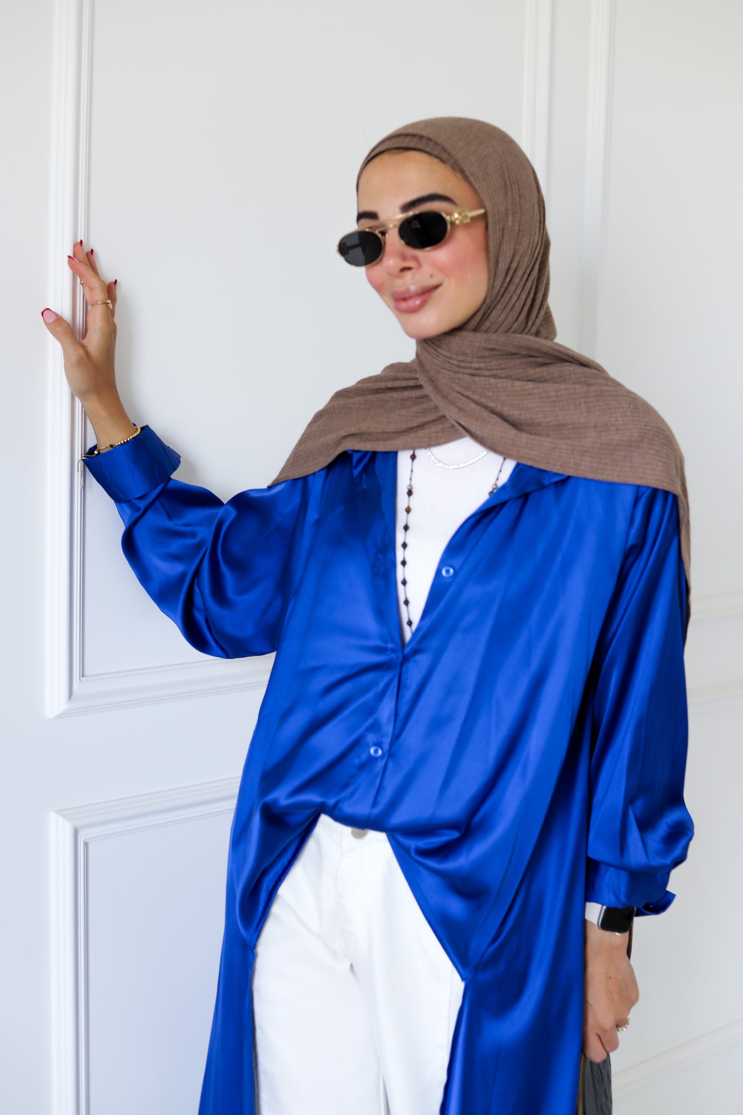 Asymmetric Shirt — Royal Blue