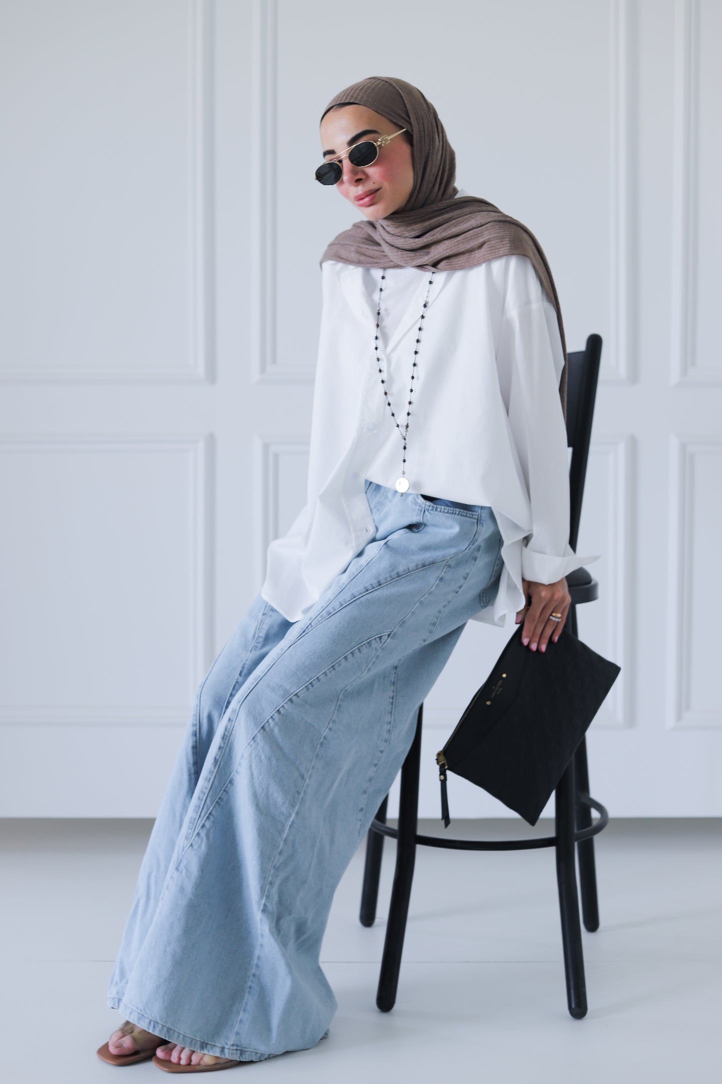 Zendaya Extra Wide Pants — Light Blue