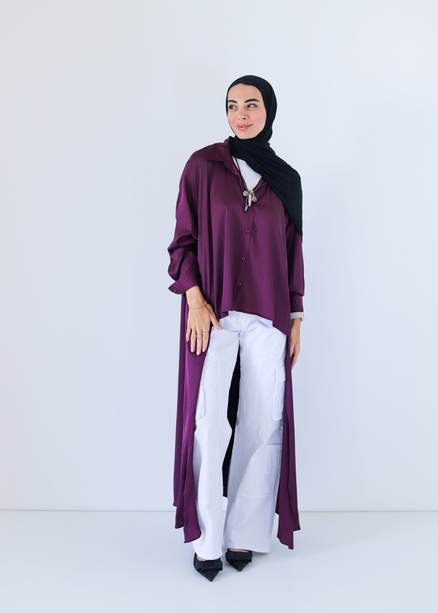 Asymmetric Shirt — Purple