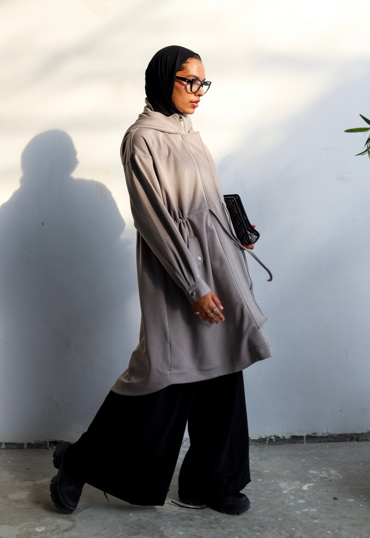 Cloud Long Jacket — Grayish
