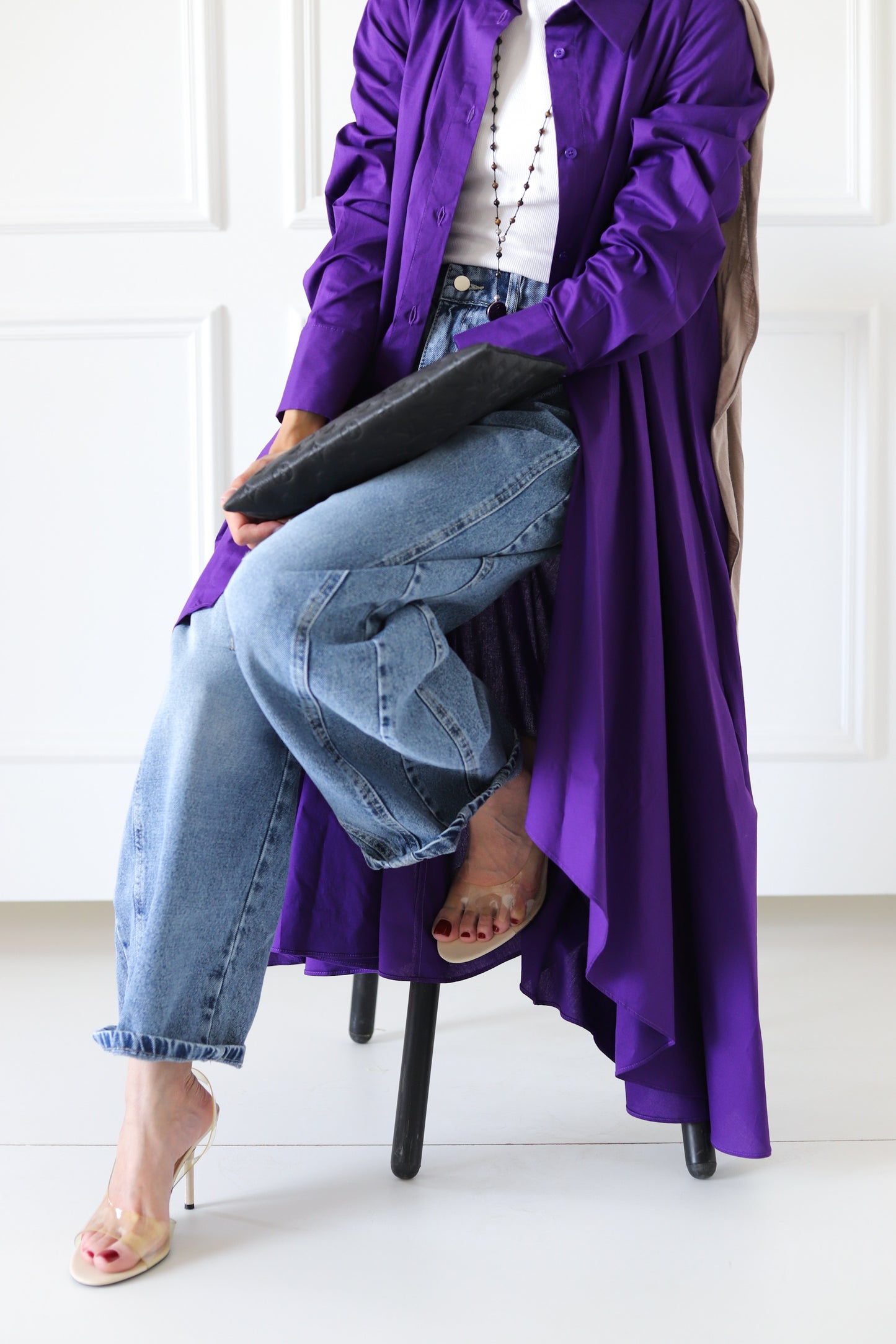 Flowy Long Shirt — Purple