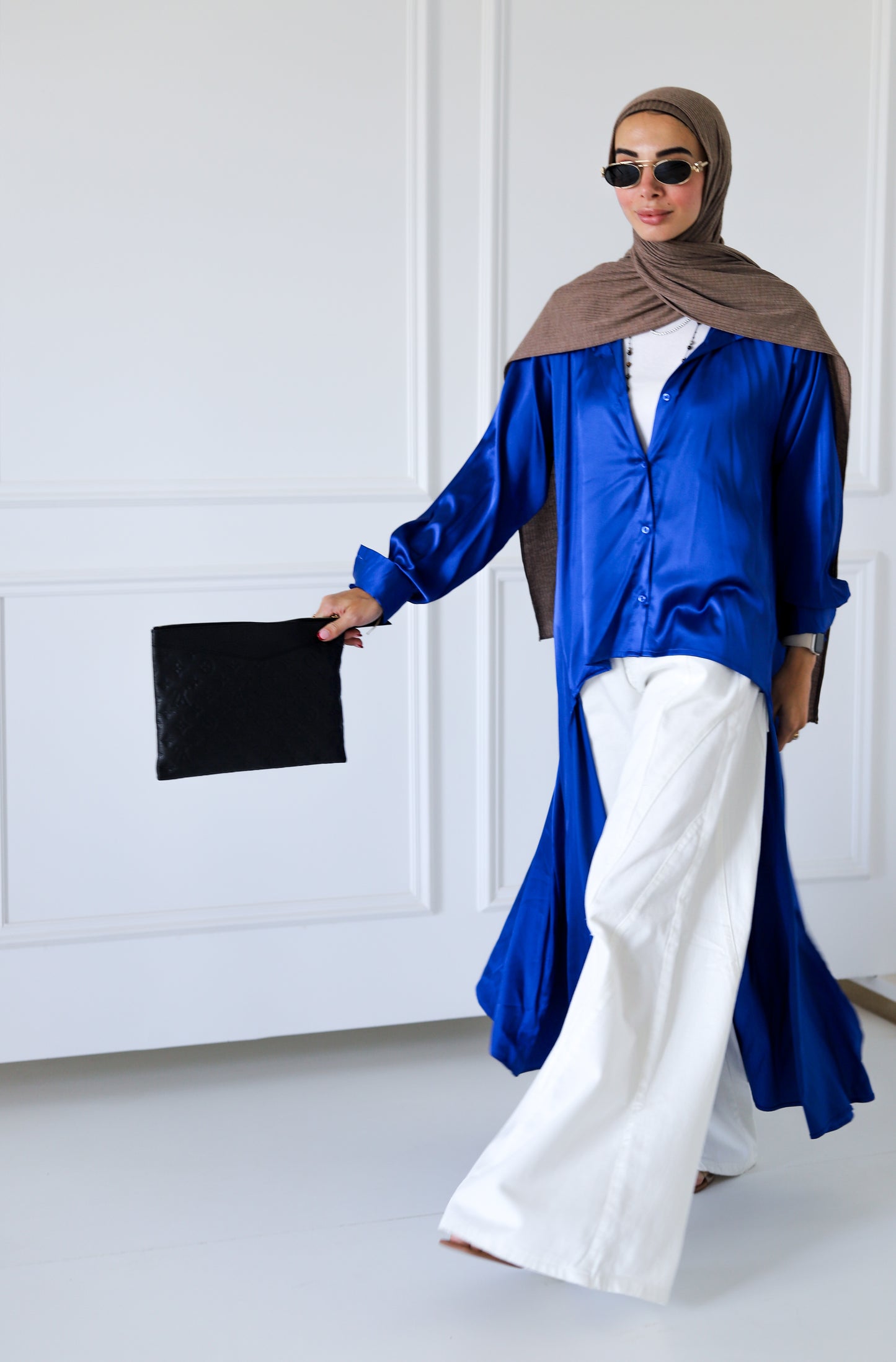 Asymmetric Shirt — Royal Blue
