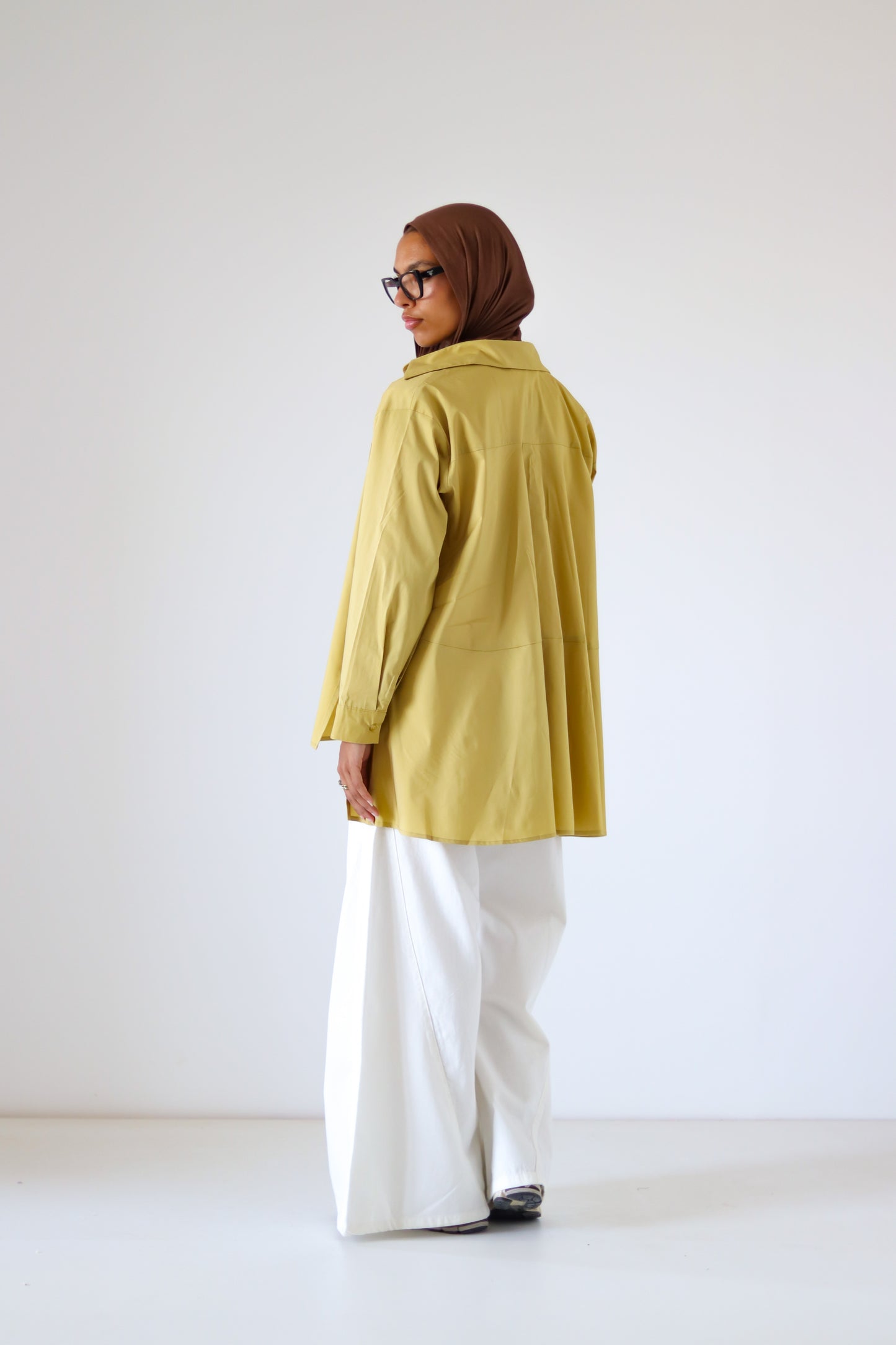 Unicorn Poplin Shirt — Mustard Yellow