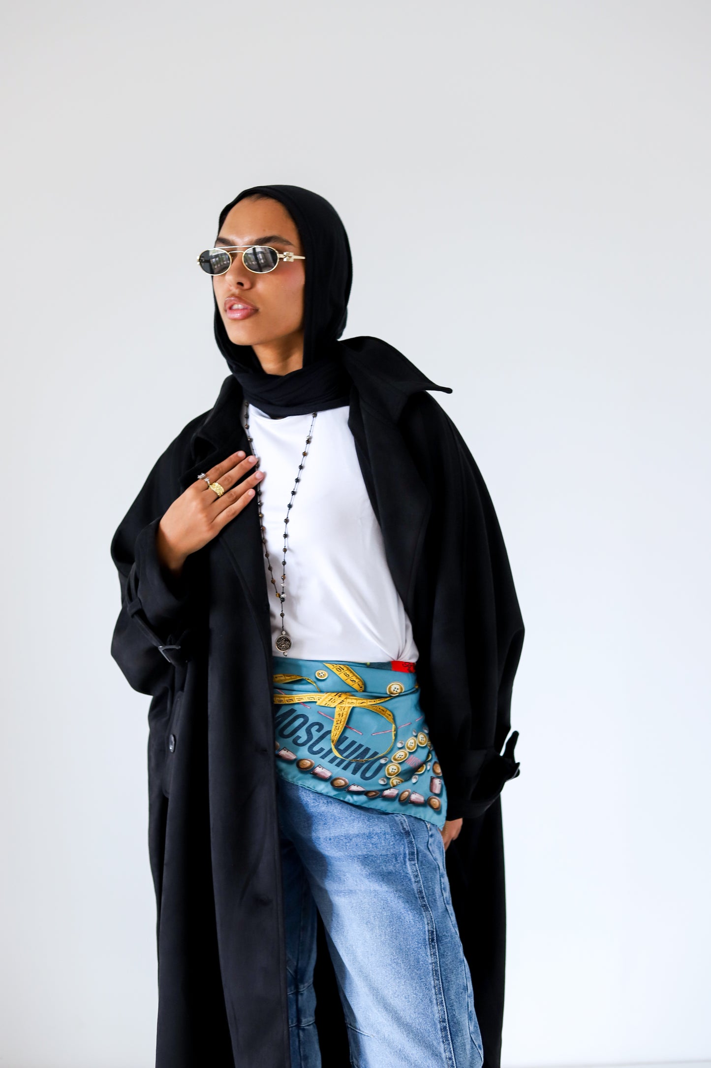 Open Sided Suede Jacket — Black