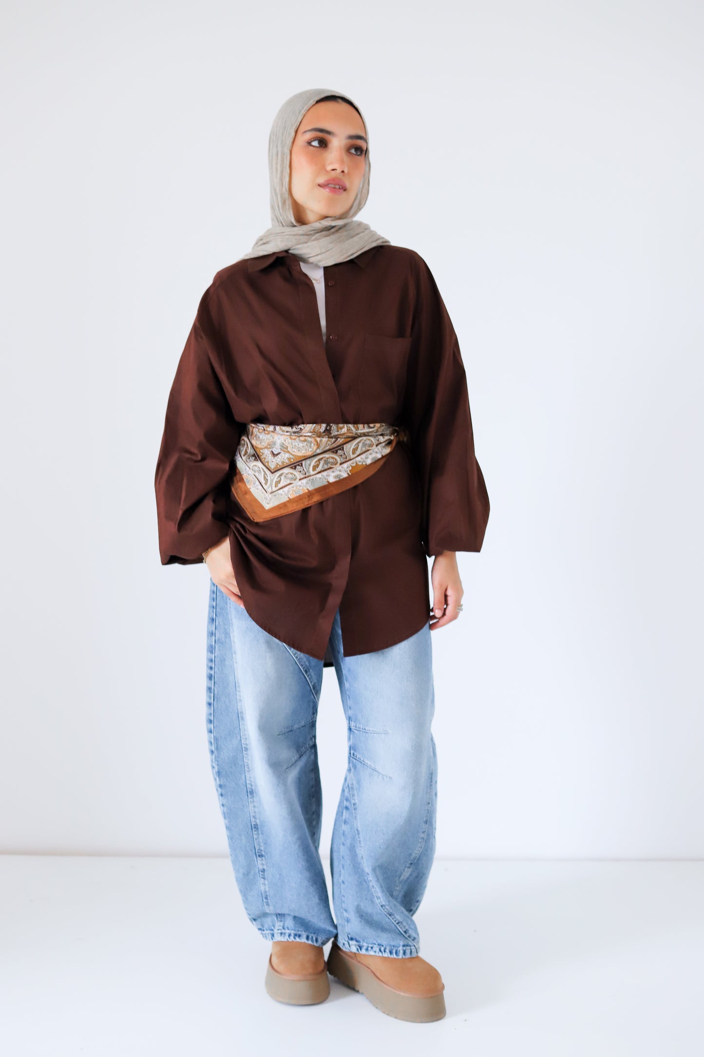 Jumper Shirt — Brown