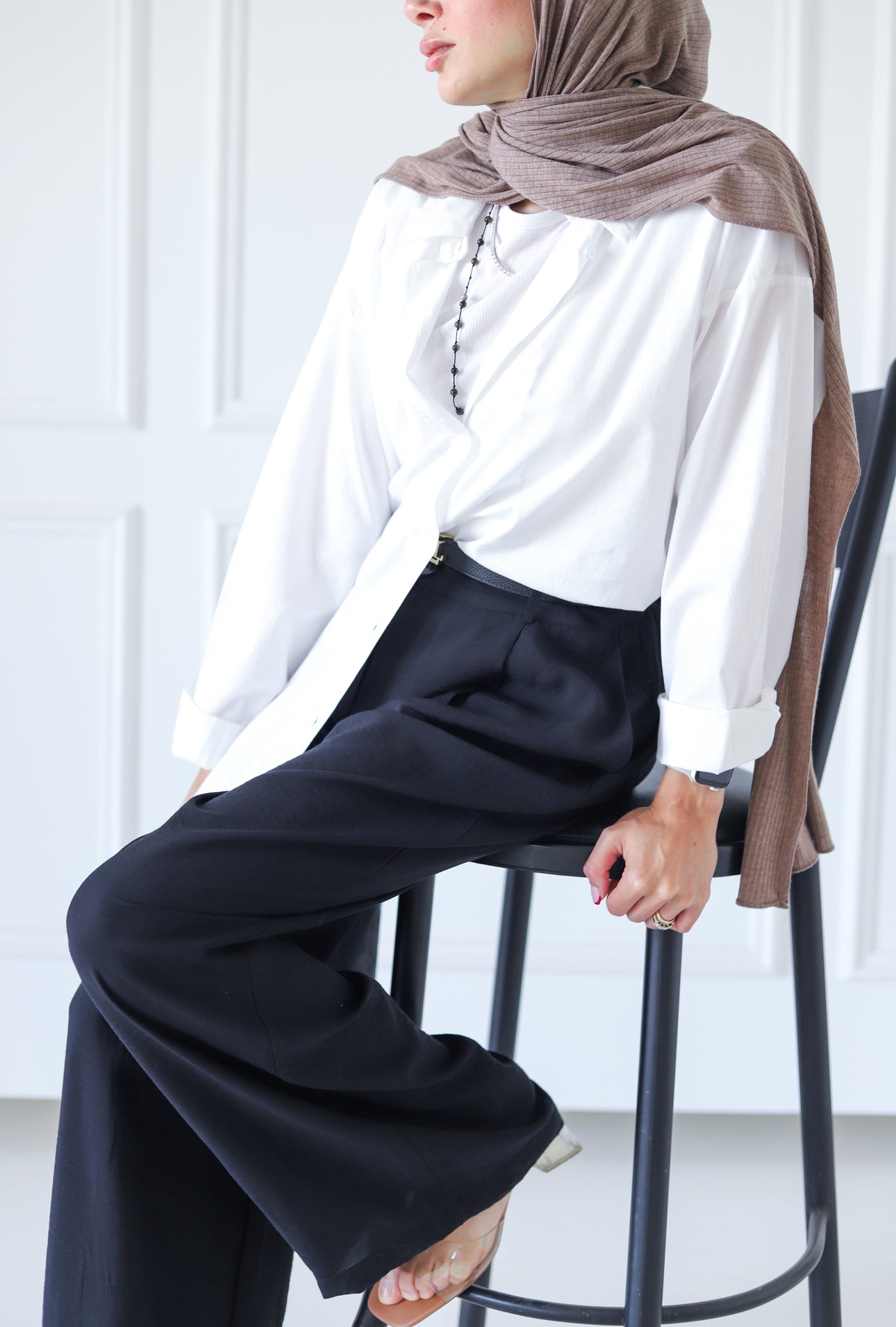 Pleated Trousers — Black