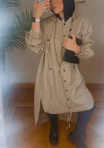 Snuggle Up Coat in Beige