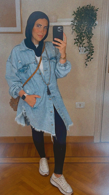 Jalilah Long Denim Jacket