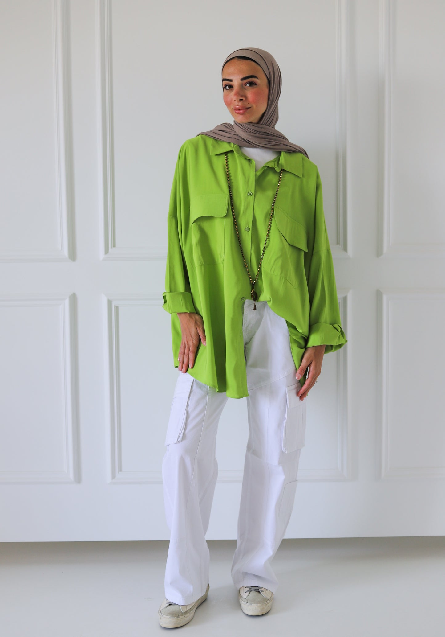 Street-style Shirt — Lime Green
