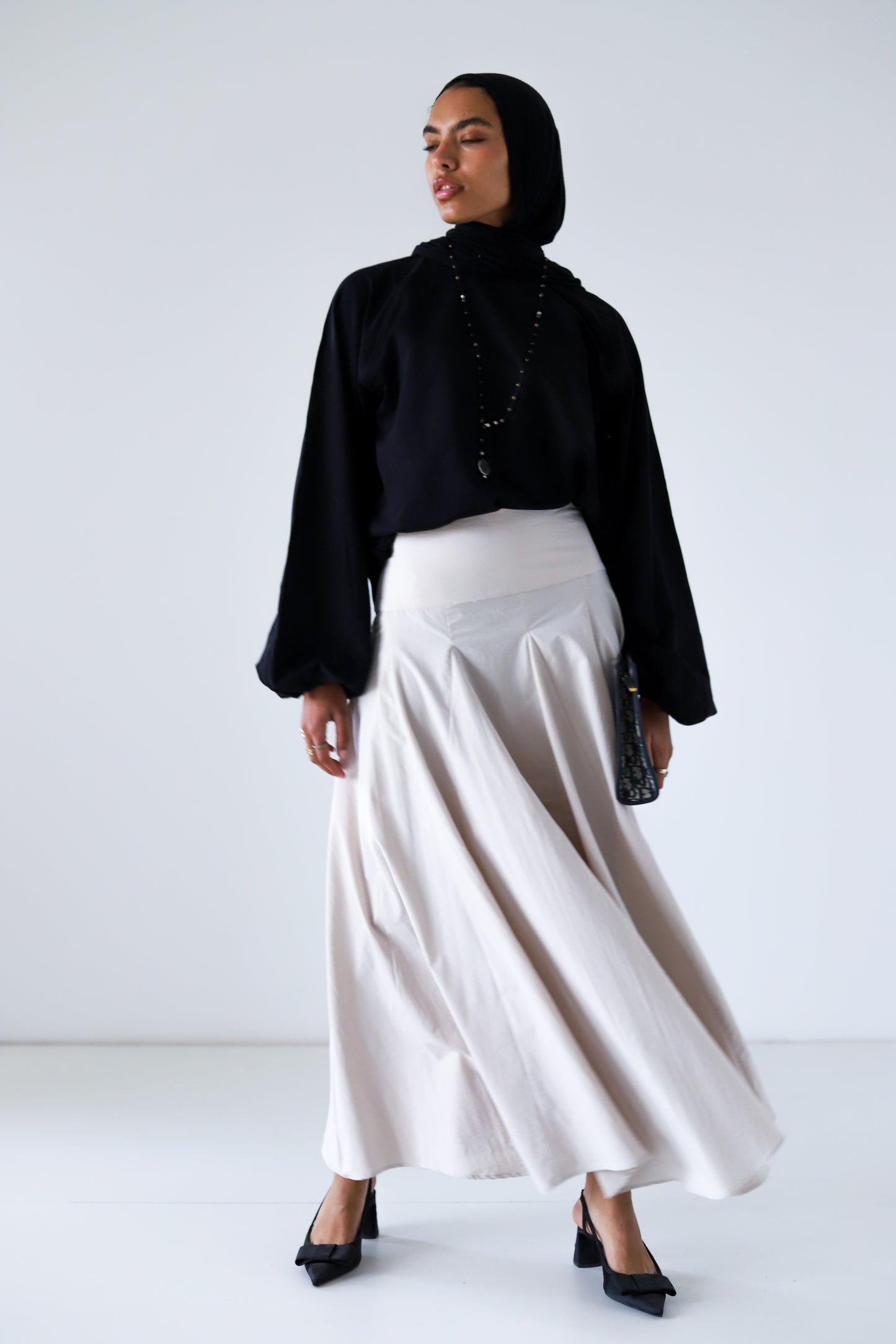 Cloudline Skirt — Beige