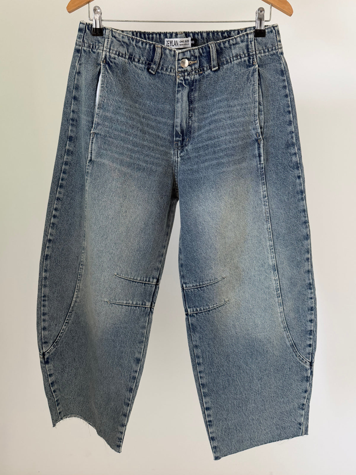 Balloon Denim Pants — Blue