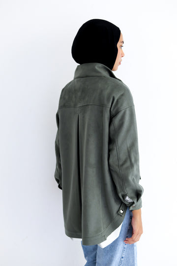 All Around Suede Jacket – Olive