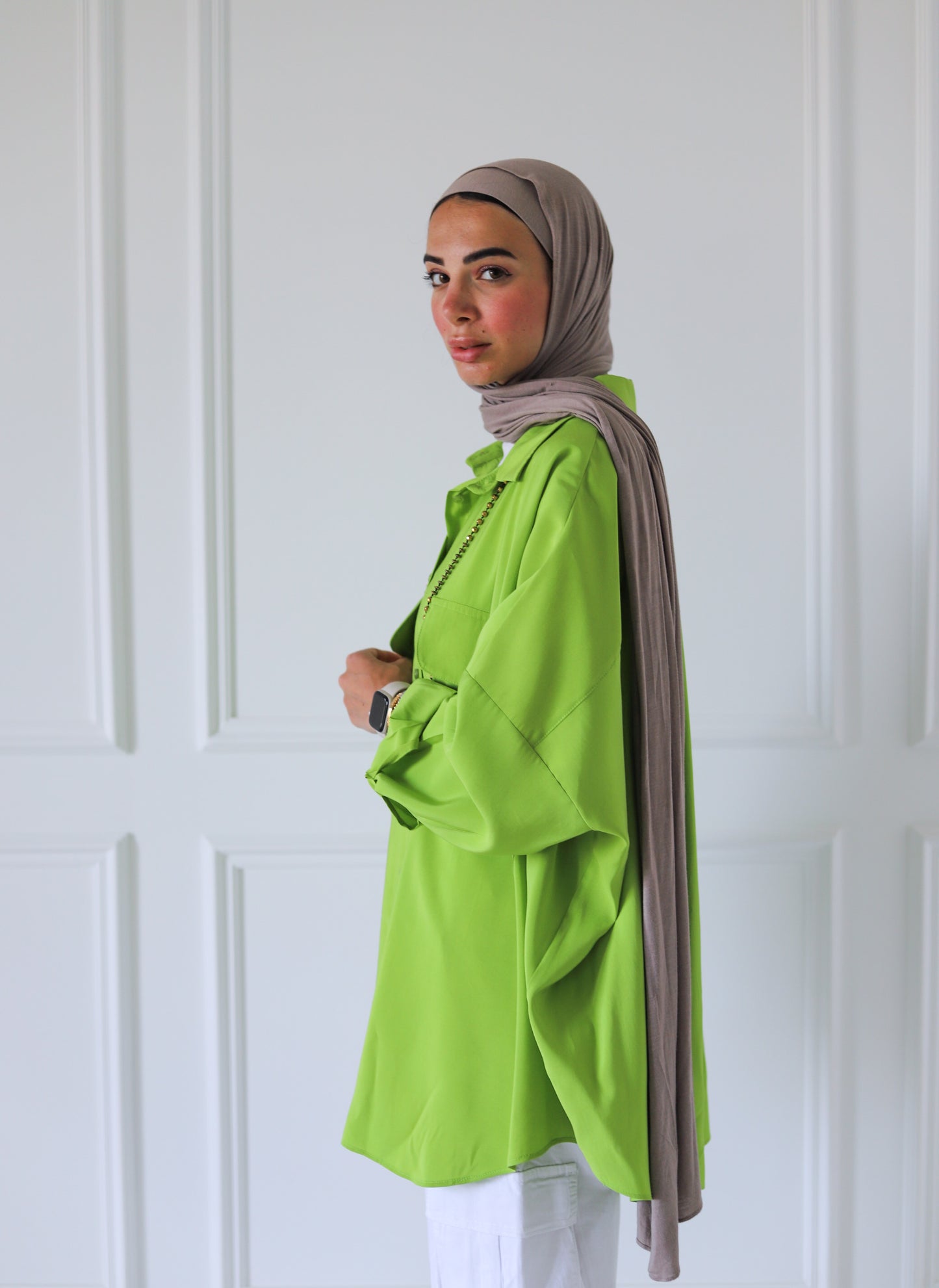 Street-style Shirt — Lime Green