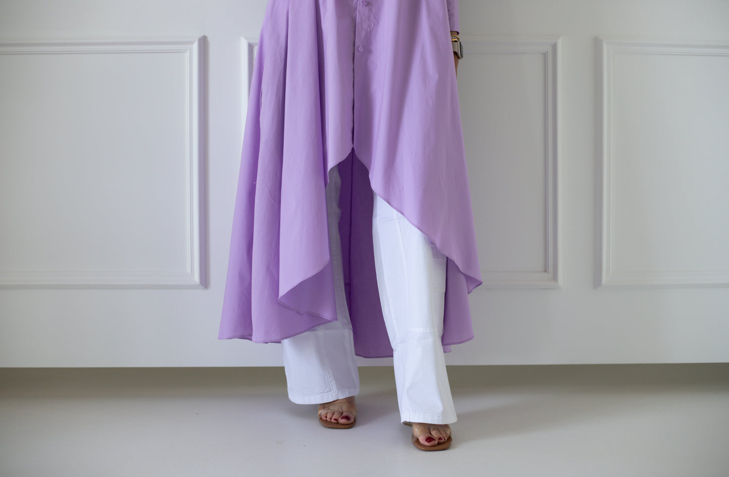 Flowy Long Shirt — Lilac