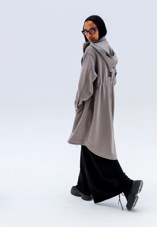 Cloud Long Jacket — Grayish